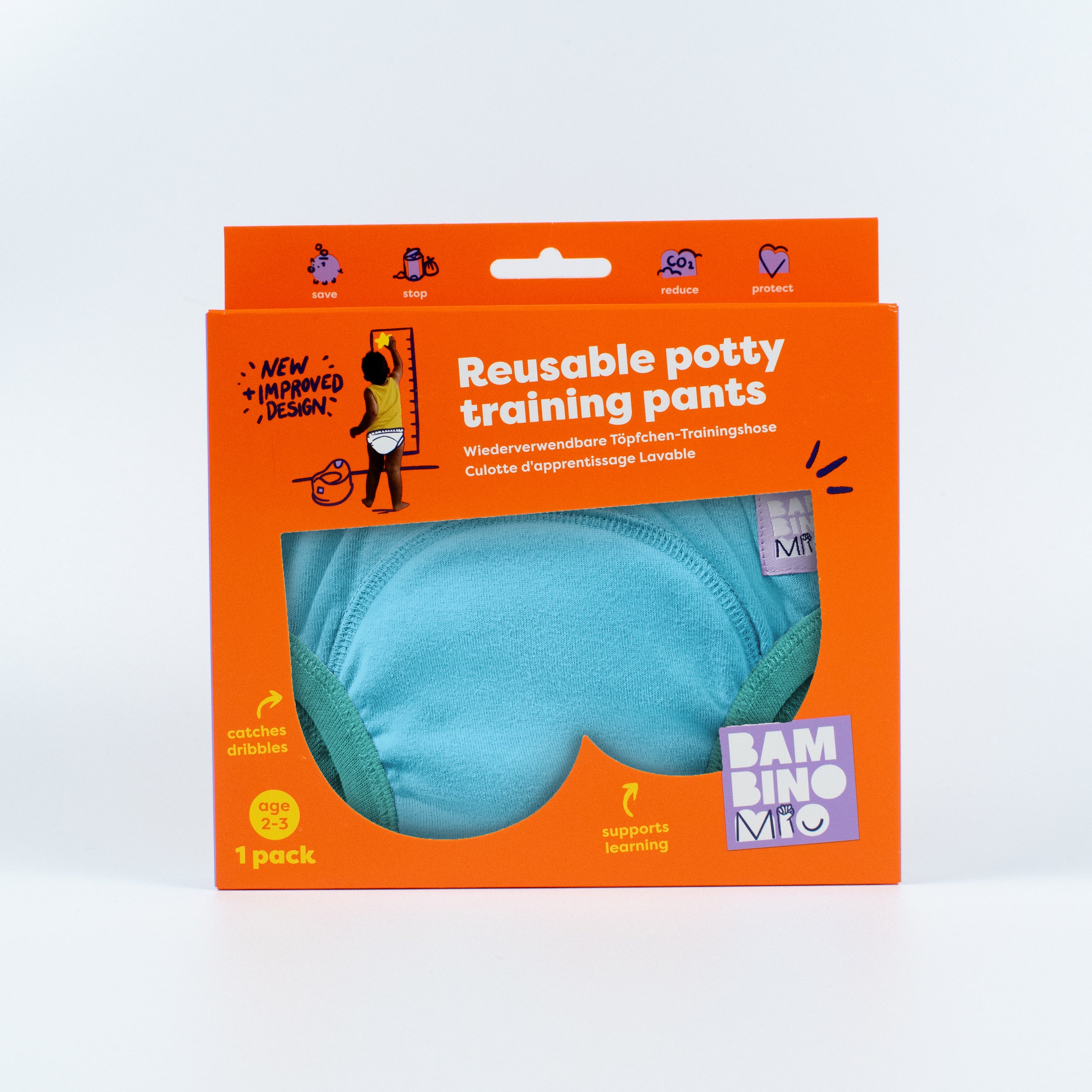 NEW: Reusable Potty Training Pants in Blue - Elite - Bambino Mio (EU)