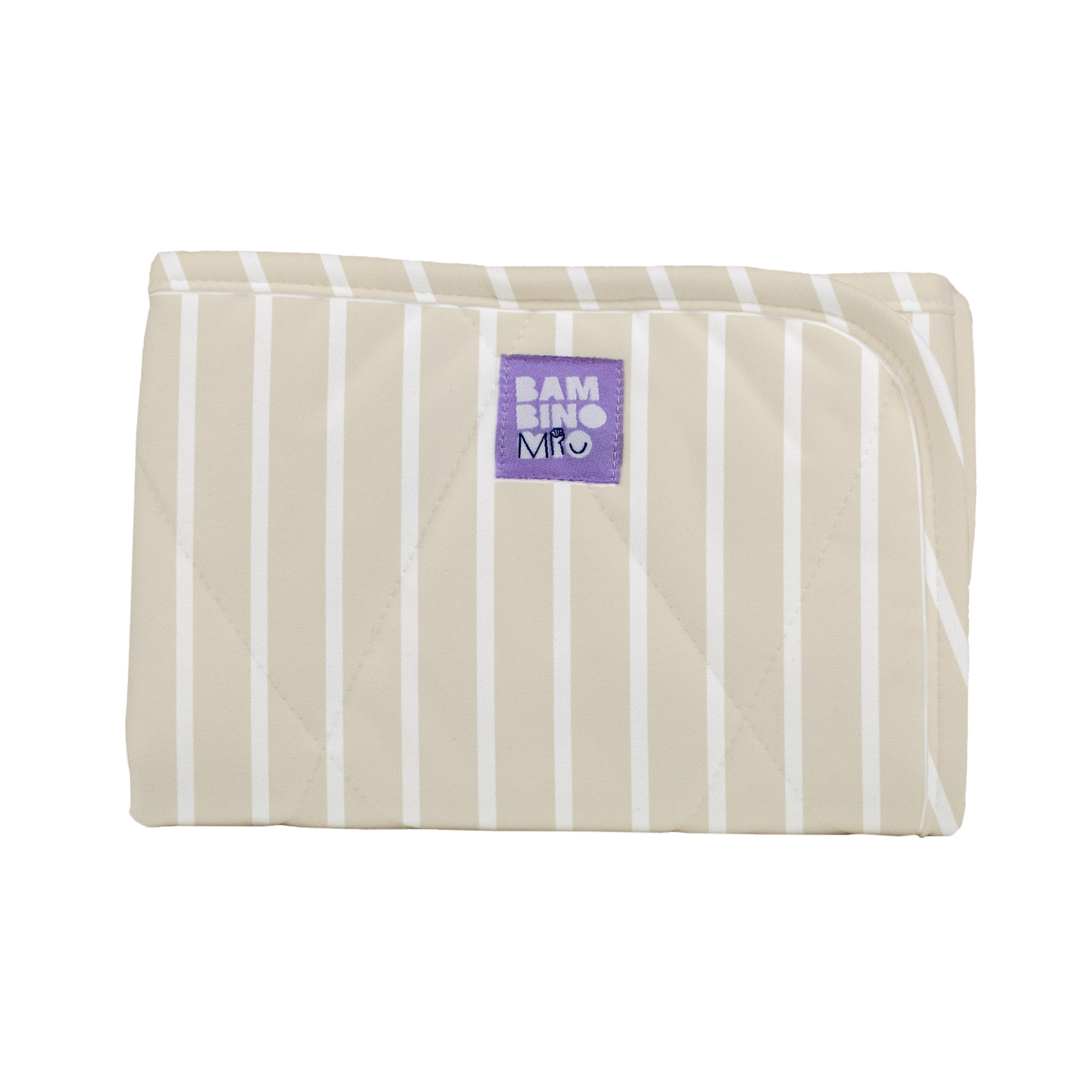 On-The-Move Baby Changing Mat in Neutral Stripe - Bambino Mio (EU)