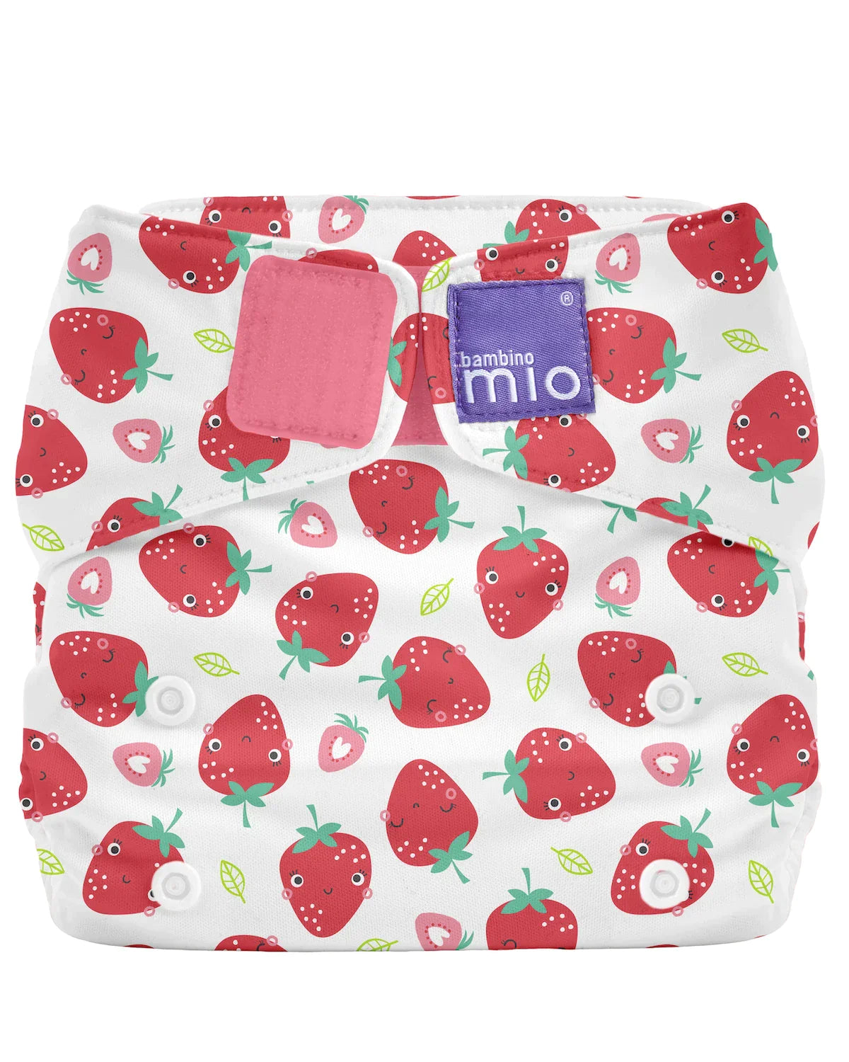 The Miosolo Classic Reusable Diaper in Strawberry Cream - Bambino Mio (EU)
