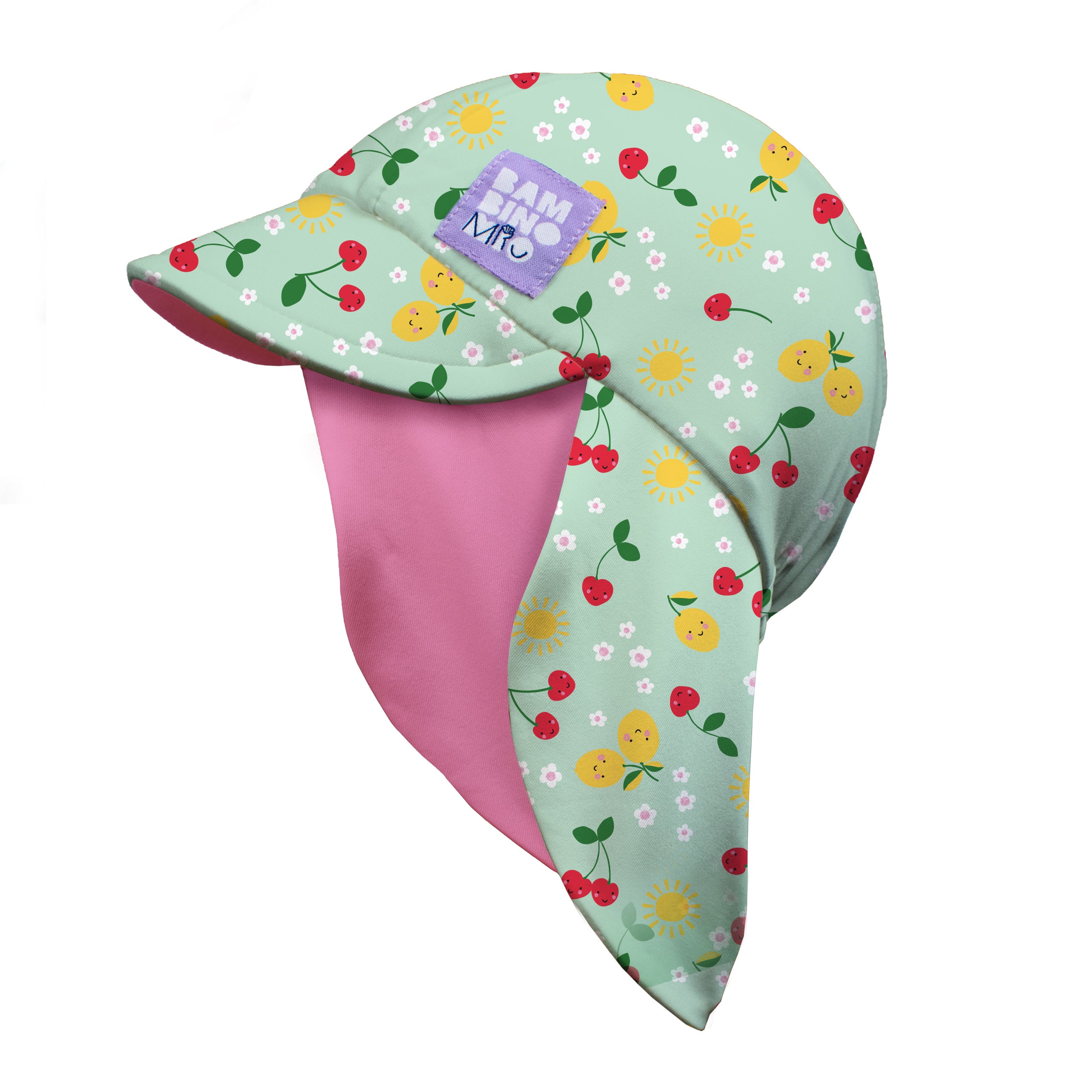 UPF 40+ Reversible Swim Hat for Babies and Toddlers in Juicy Fruit - Bambino Mio (EU)