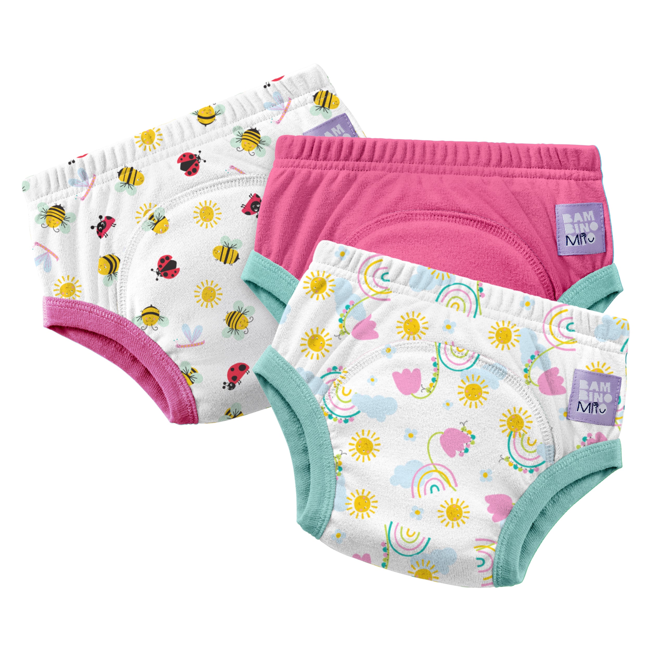 Reusable Potty Training Pants 3 Pack in Beary Garden Party - New and Improved! - Bambino Mio (EU)