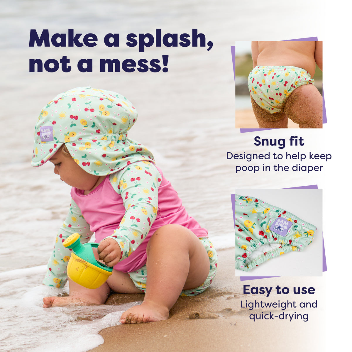 Reusable Swim Diaper in Juicy Fruit