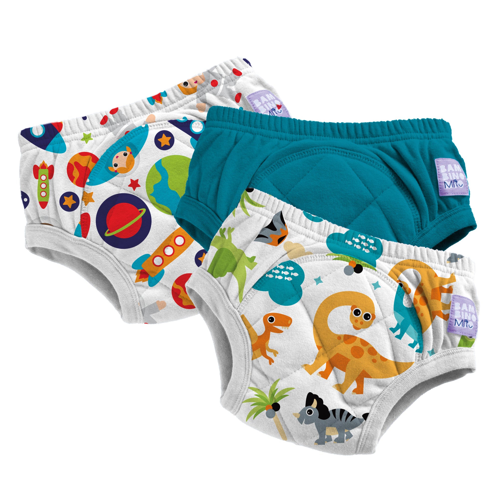 3 Pack Reusable Potty Training Pants in Combo Teal - Bambino Mio (EU)