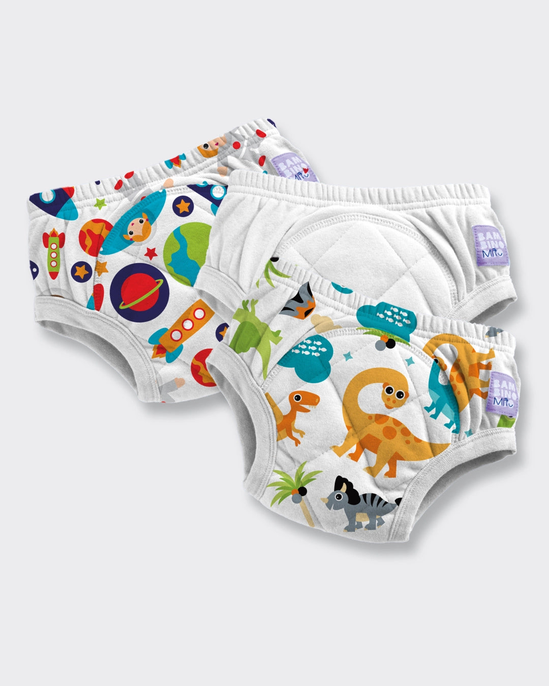 NEW 3 Pack Revolutionary Reusable Potty Training Pants with Cross-Stitch - Bambino Mio (EU)