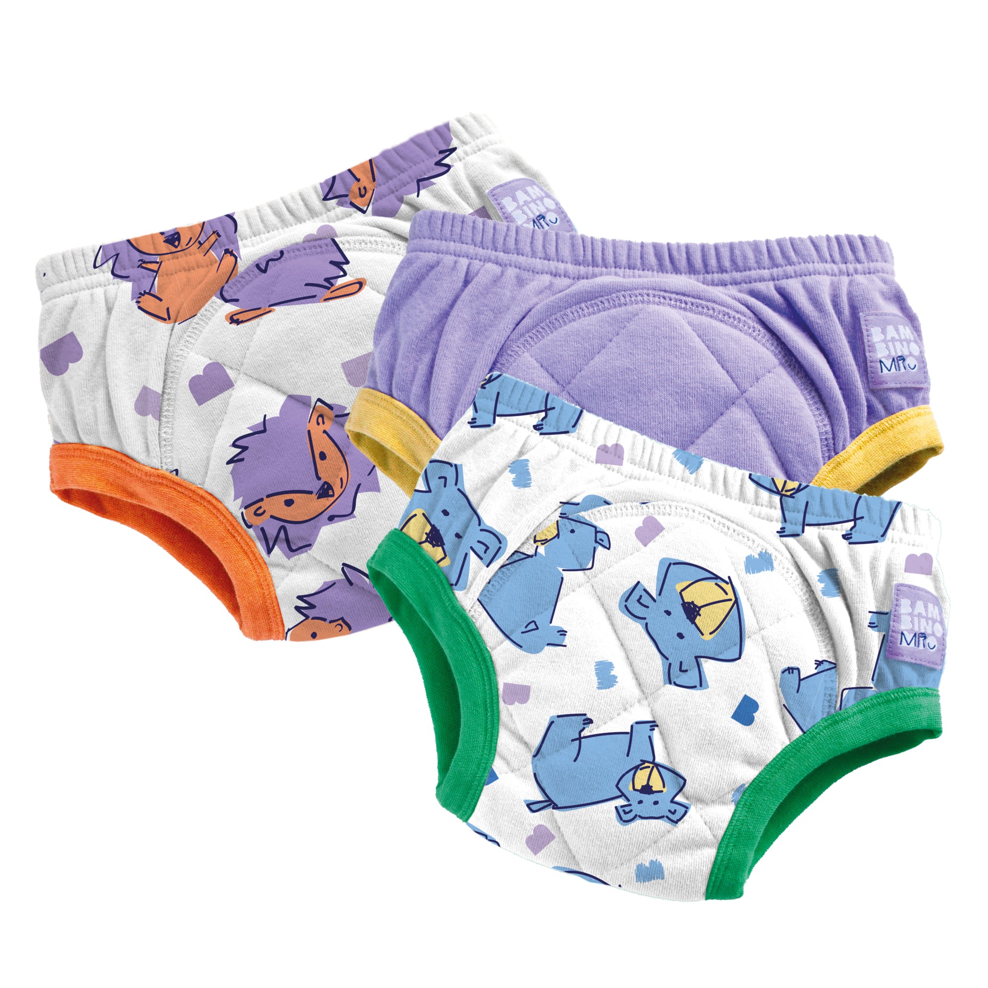3 Pack Reusable Potty Training Pants in Bold Animals - Bambino Mio (EU)
