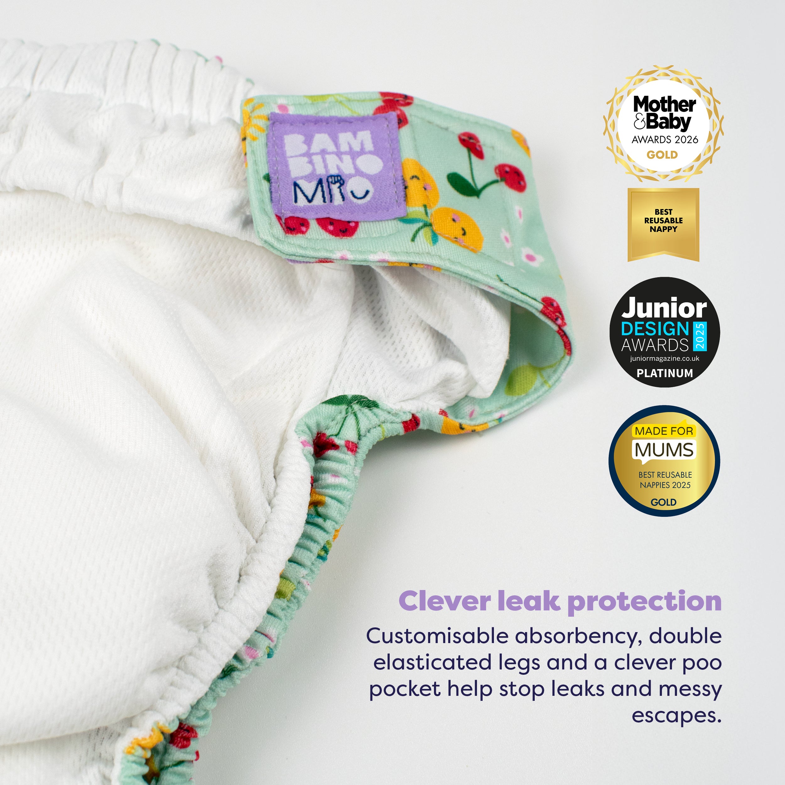 The Essentials Reusable Diaper Bundle in Garden Party - Bambino Mio (EU)