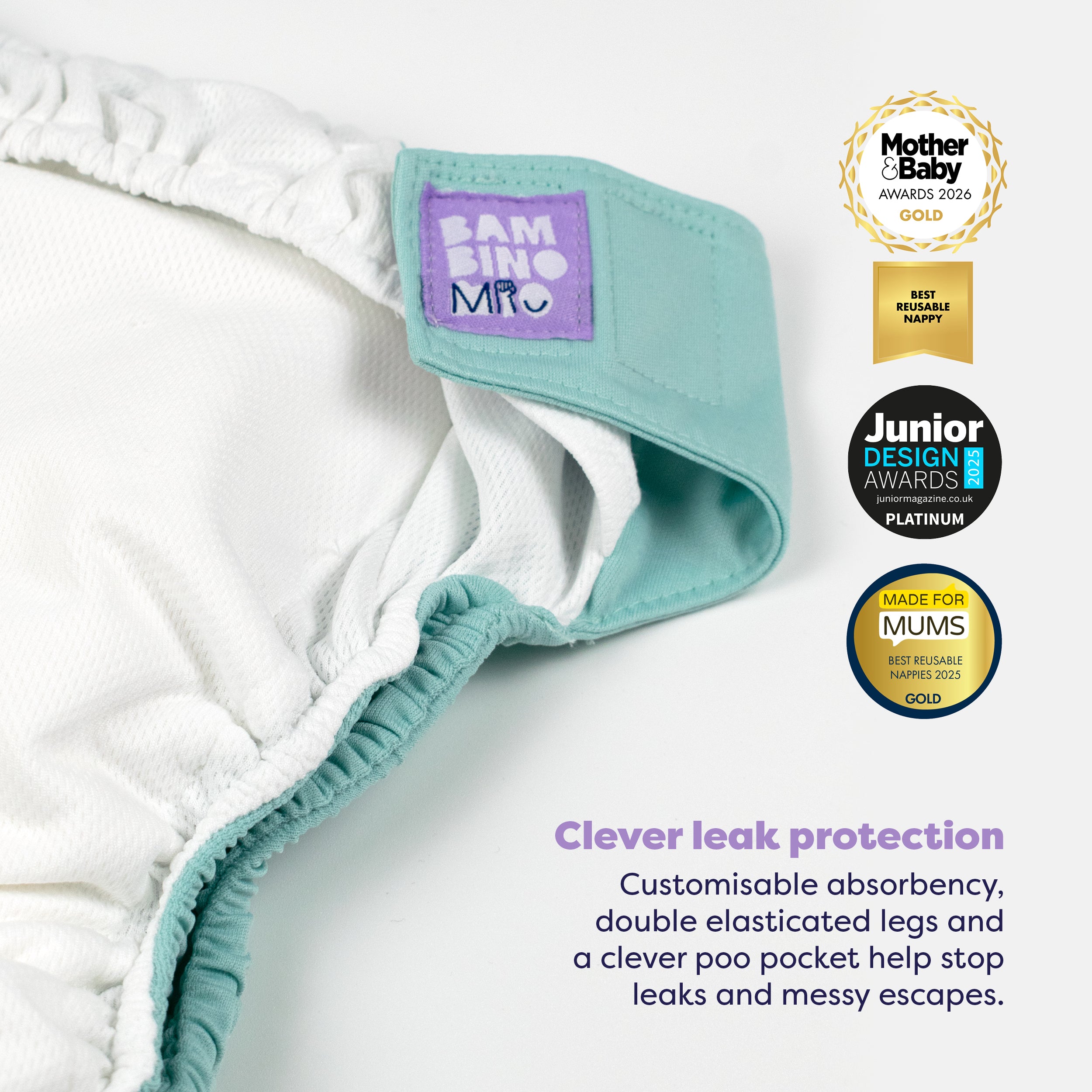 The Nighttime Reusable Diaper Bundle in Wild Life - Bambino Mio (EU)