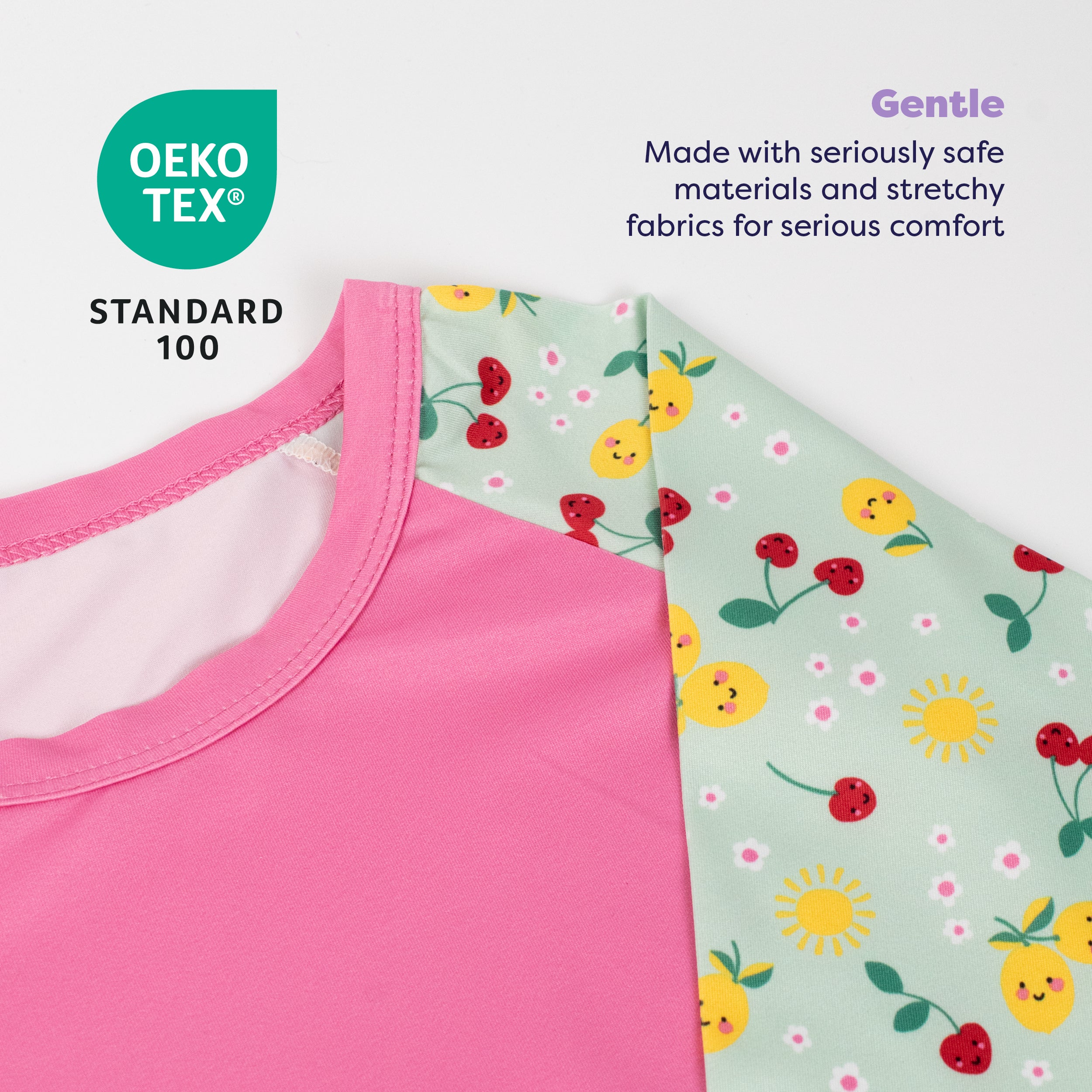 3 Piece Baby Swim Set with Swim Nappy, Swim top and Swim Hat in Juicy Fruit - Bambino Mio (EU)