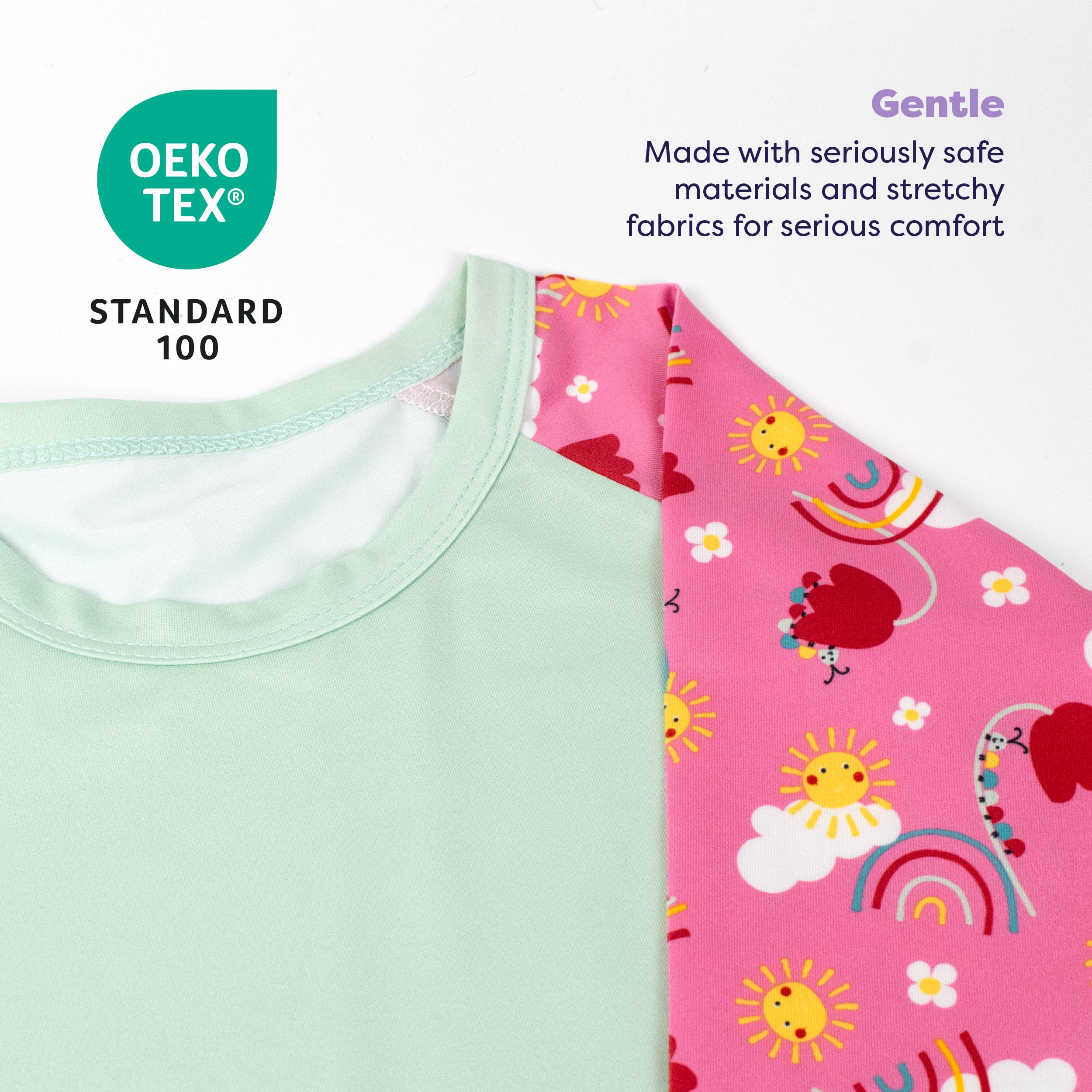 UPF 40+ Soft and Gentle Protective Beach Rash Vest in Happy Days - Bambino Mio (EU)