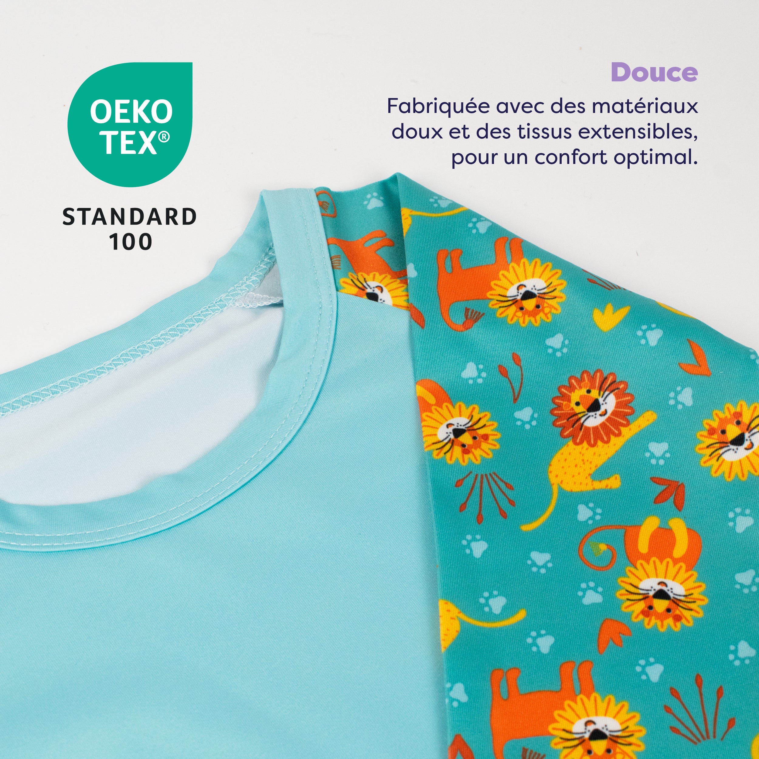 3 Piece Baby Swim Set with Swim Nappy, Swim top and Swim Hat in Cool Cats - Bambino Mio (EU)