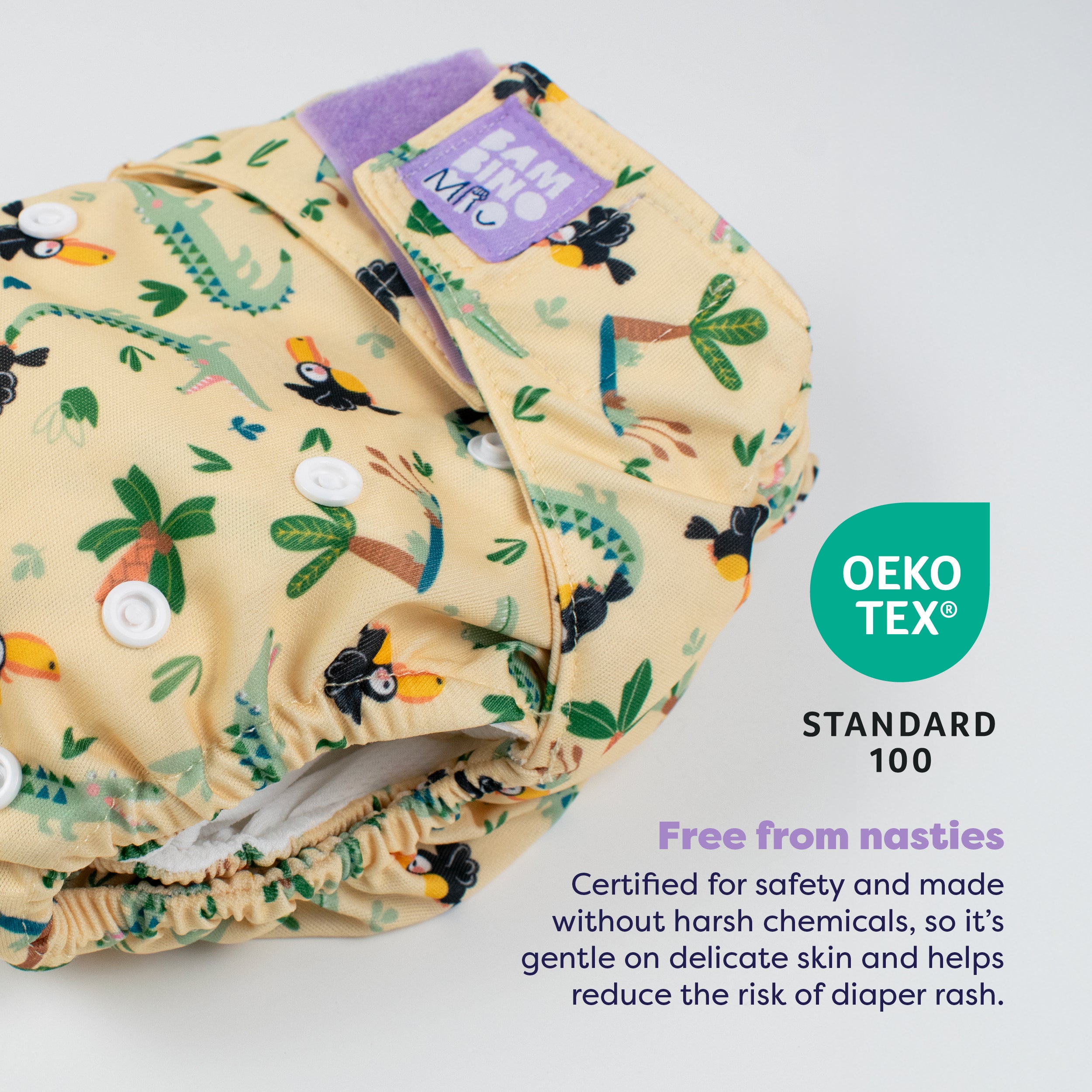 5 Pack Revolutionary Reusable Diaper Bundle in Wild Life - Bambino Mio (EU)
