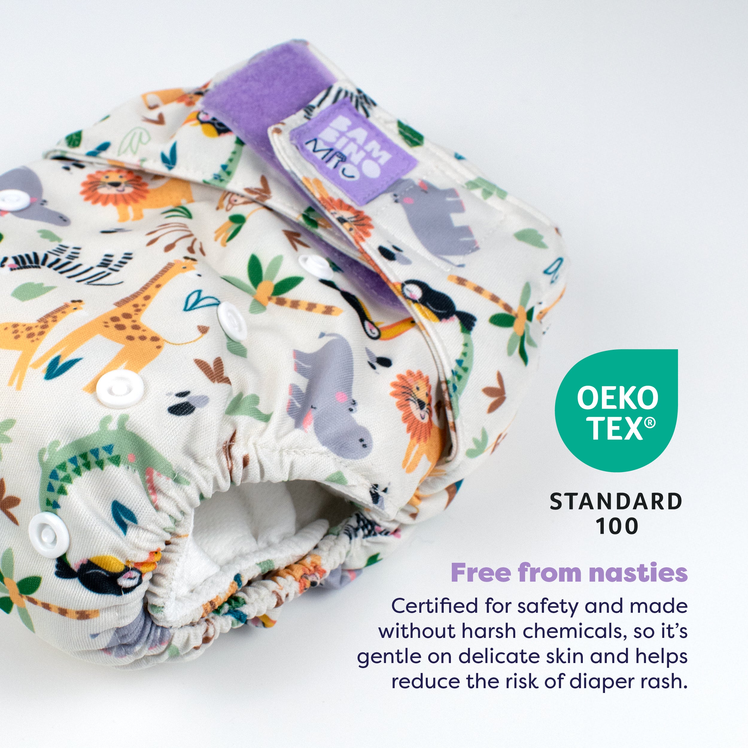 Revolutionary Try-Me-Trio Reusable Diaper Bundle in Wild Life - Bambino Mio (EU)