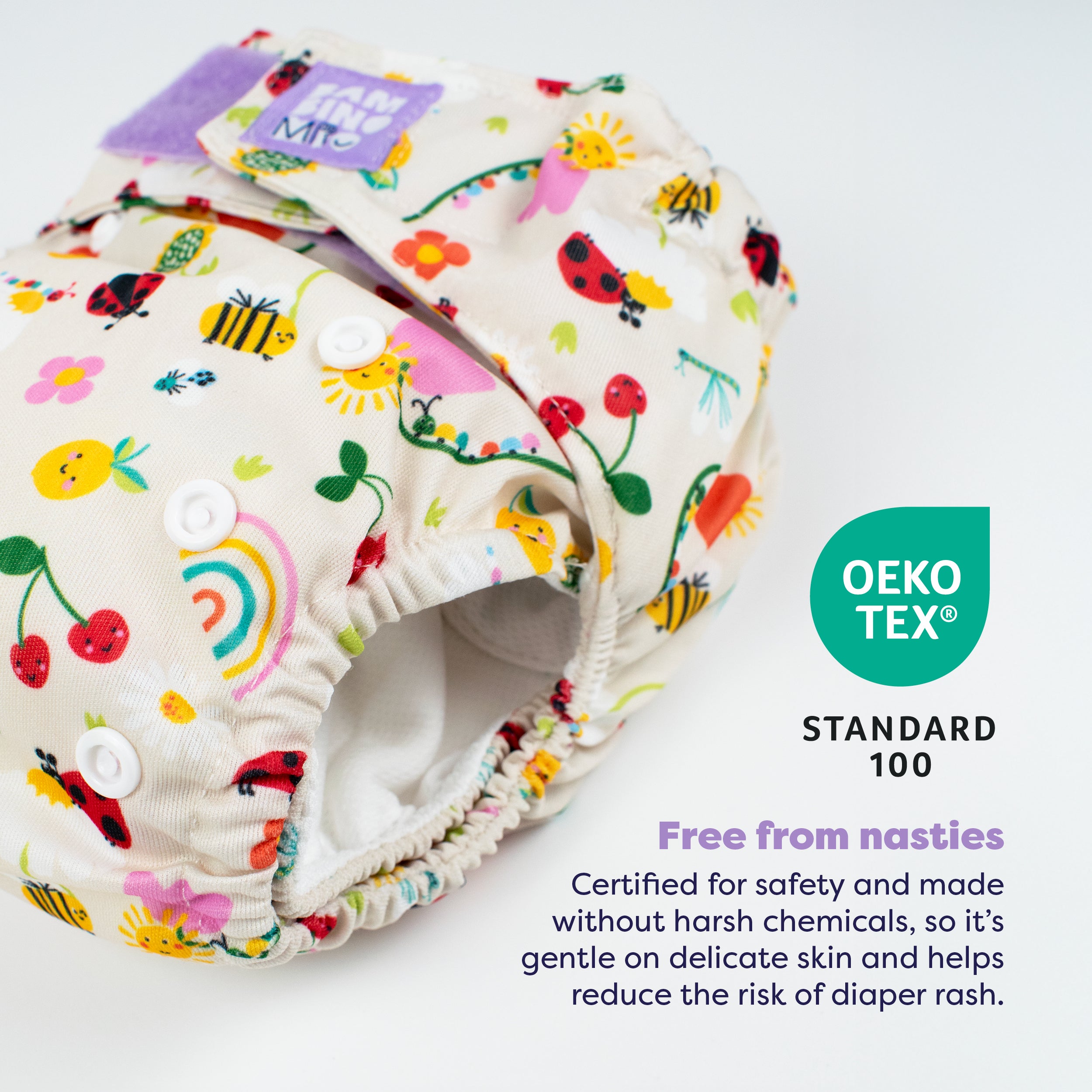 Revolutionary Reusable Diaper in Sunshine Friends - Bambino Mio (EU)