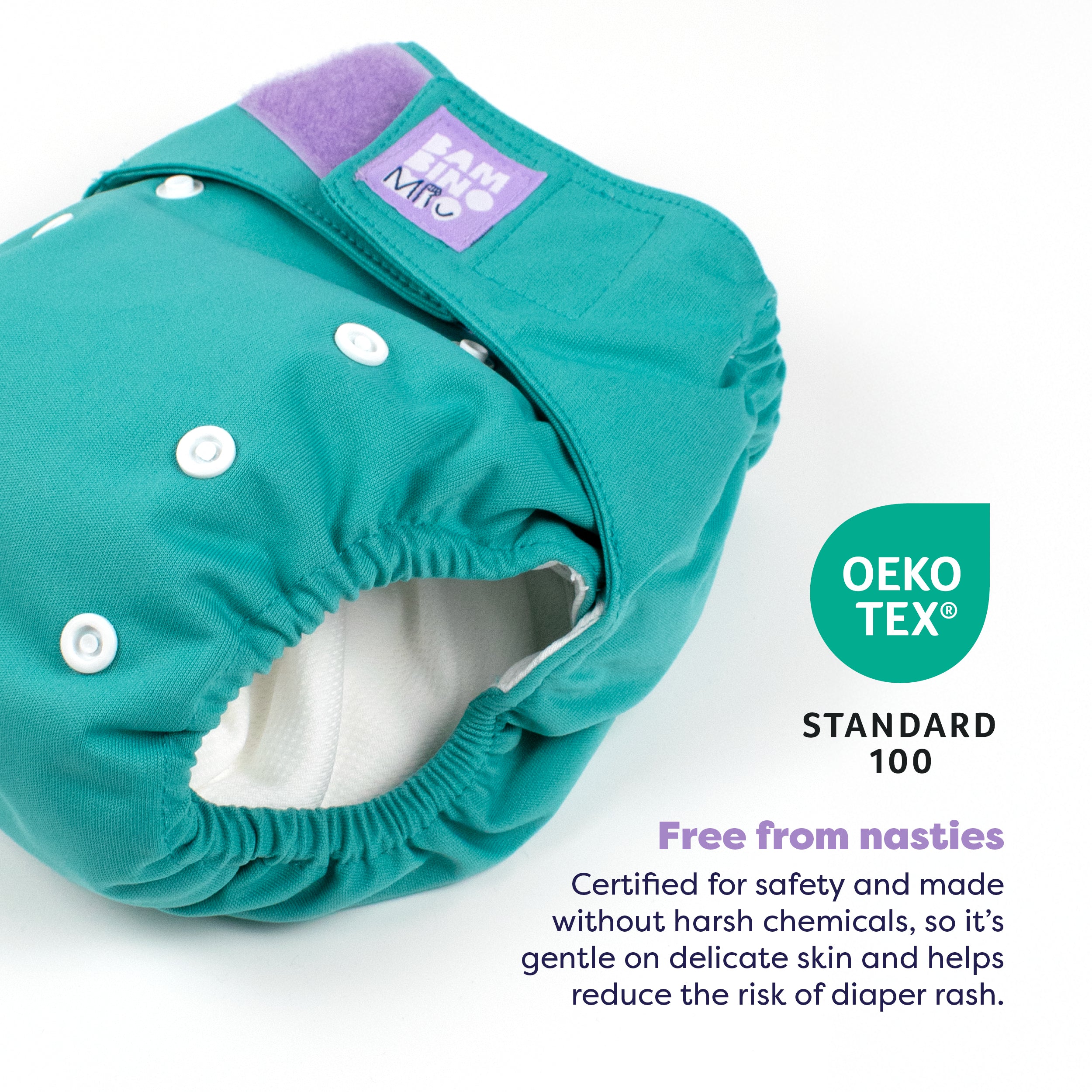 Revolutionary Reusable Diaper in Teal - Bambino Mio (EU)