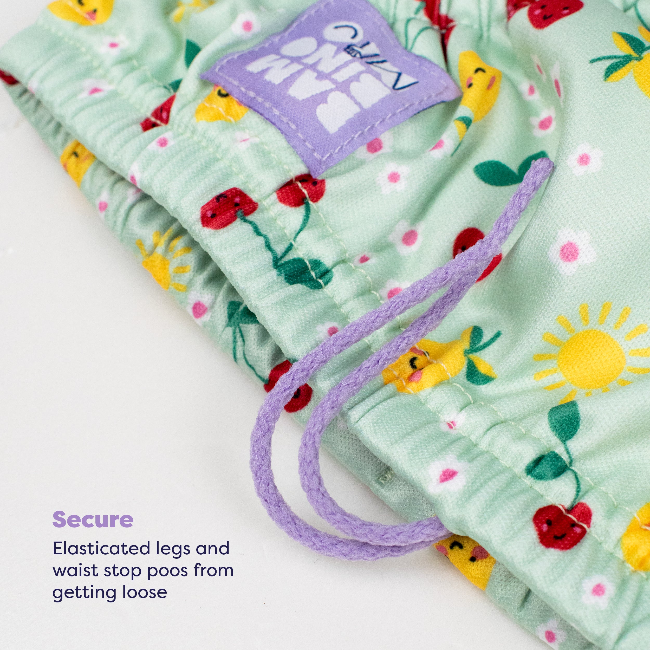 3 Piece Baby Swim Set with Swim Nappy, Swim top and Swim Hat in Juicy Fruit - Bambino Mio (EU)