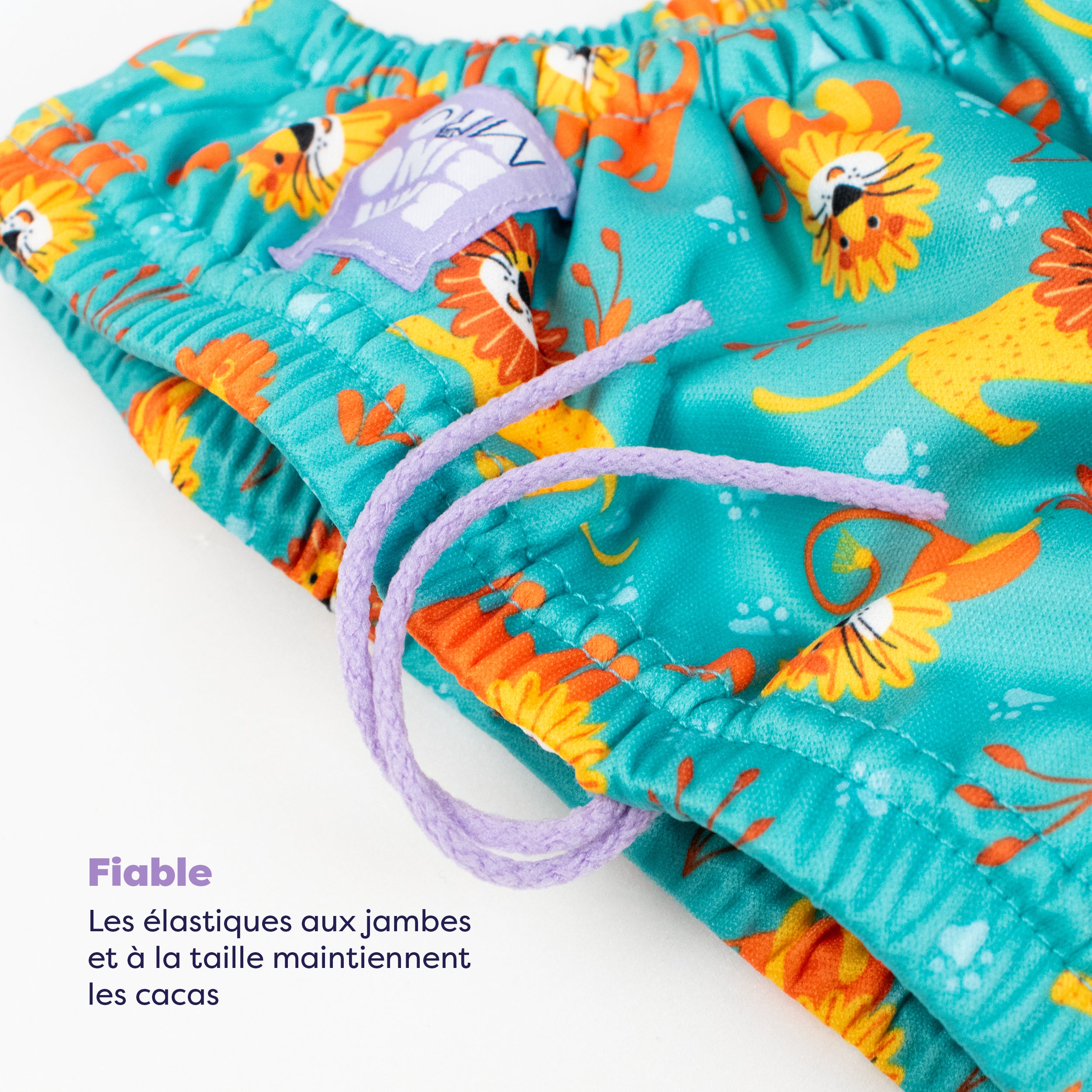 3 Piece Baby Swim Set with Swim Nappy, Swim top and Swim Hat in Cool Cats - Bambino Mio (EU)