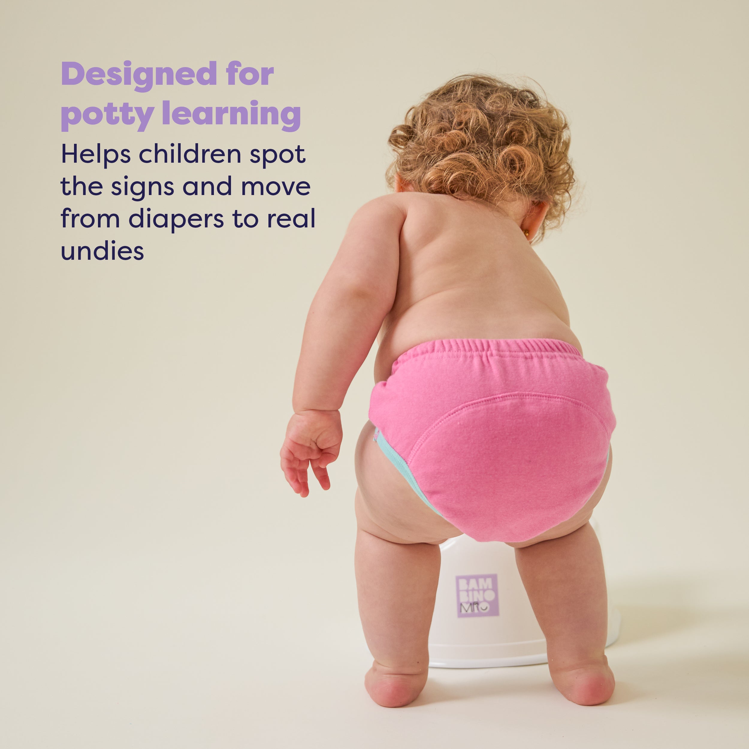 Reusable Potty Training Pants in Pink - New and Improved! - Bambino Mio (EU)