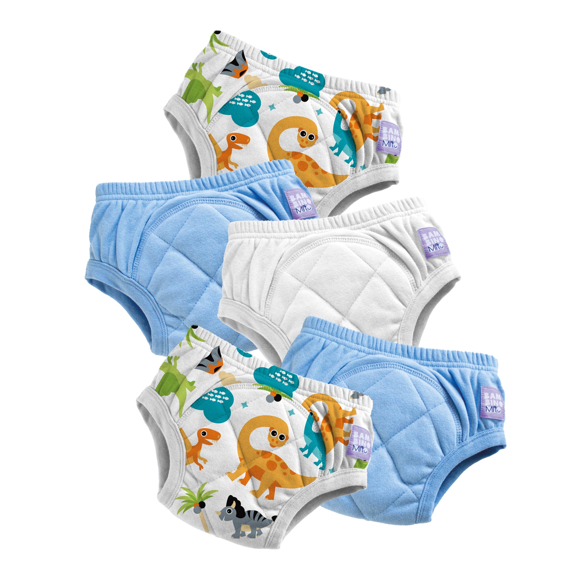 5 Pack Reusable Potty Training Pants in Mix Dino - Bambino Mio (EU)