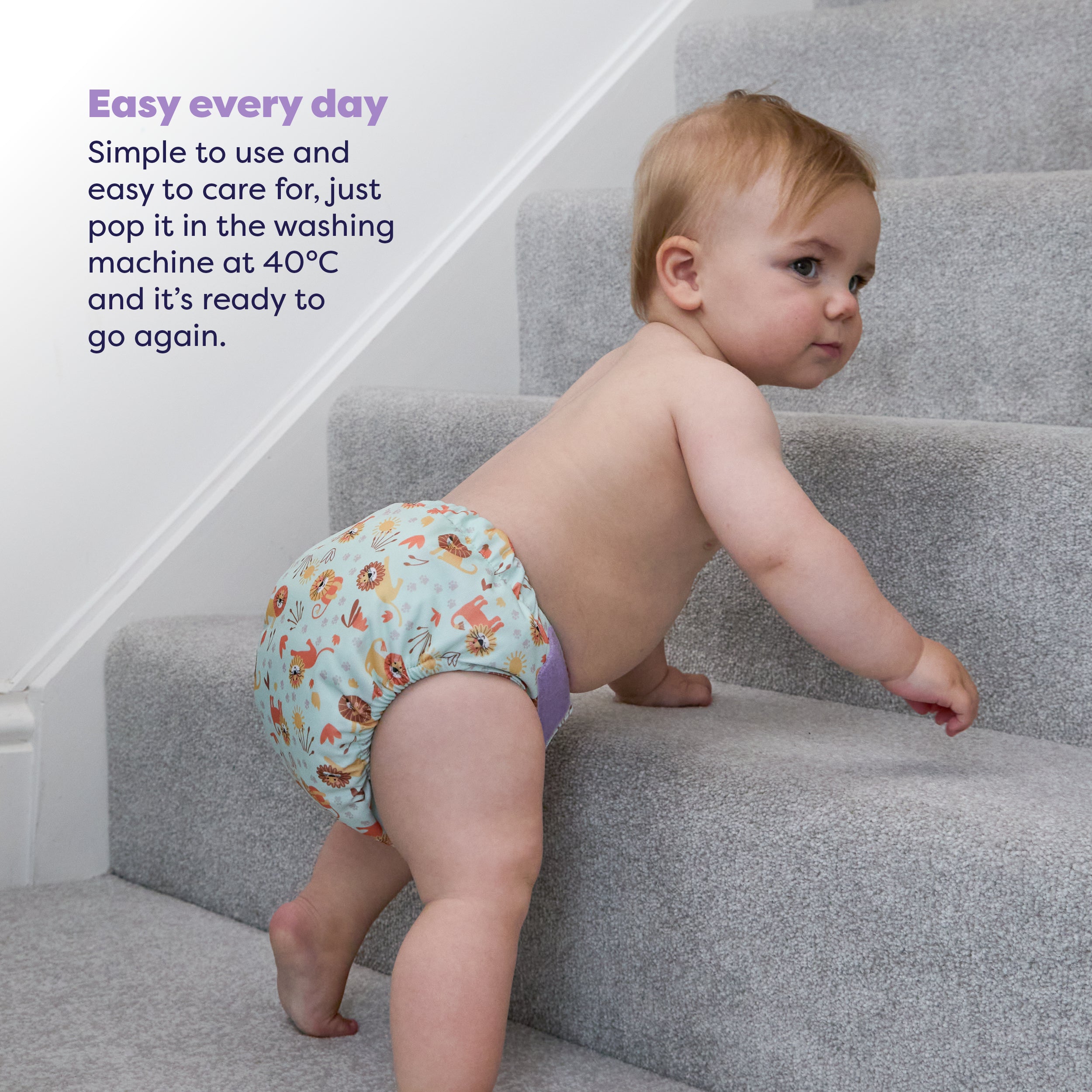 The Newborn Reusable Diaper Starter Bundle in Wild Life - Bambino Mio (EU)