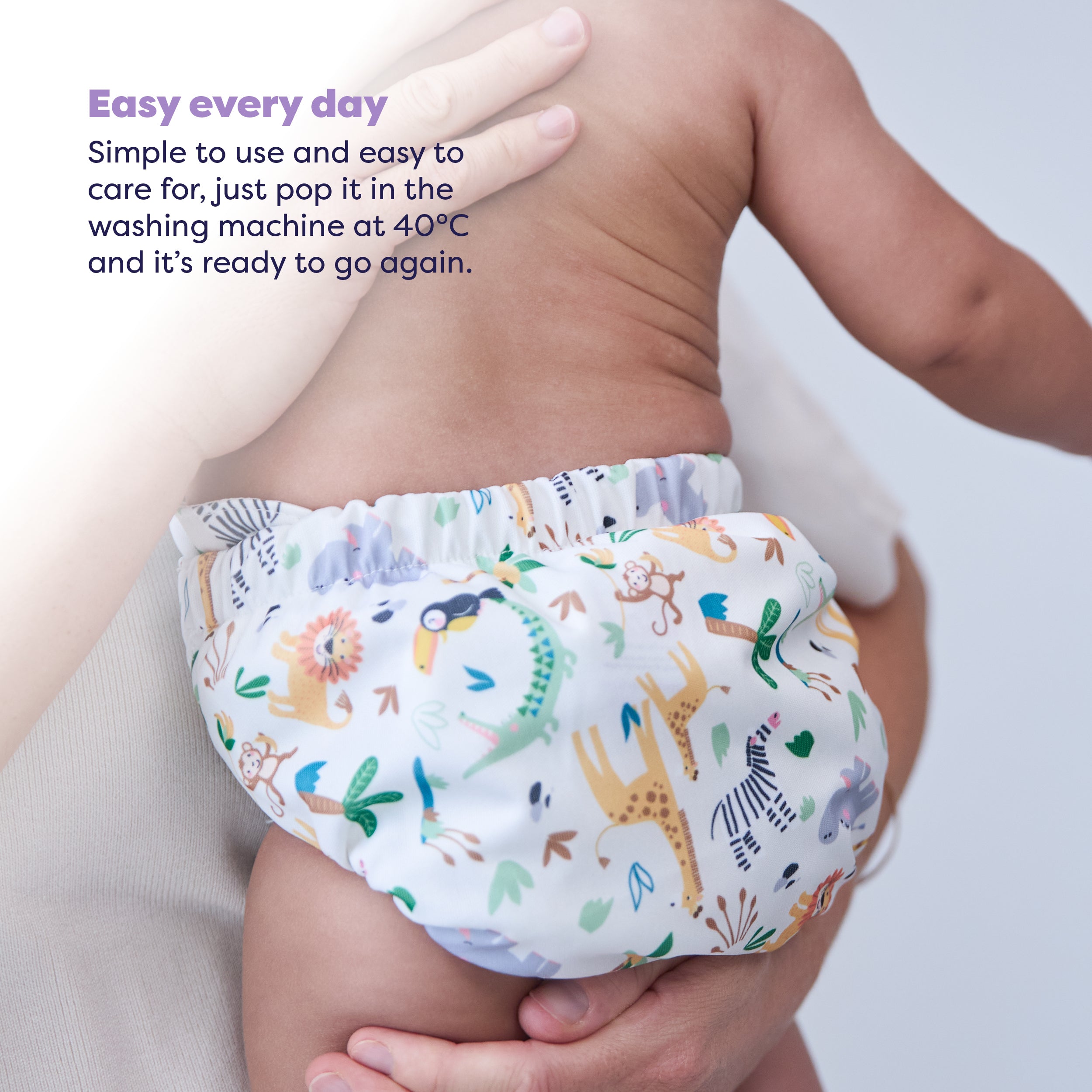 The Nighttime Reusable Diaper Bundle in Wild Life - Bambino Mio (EU)