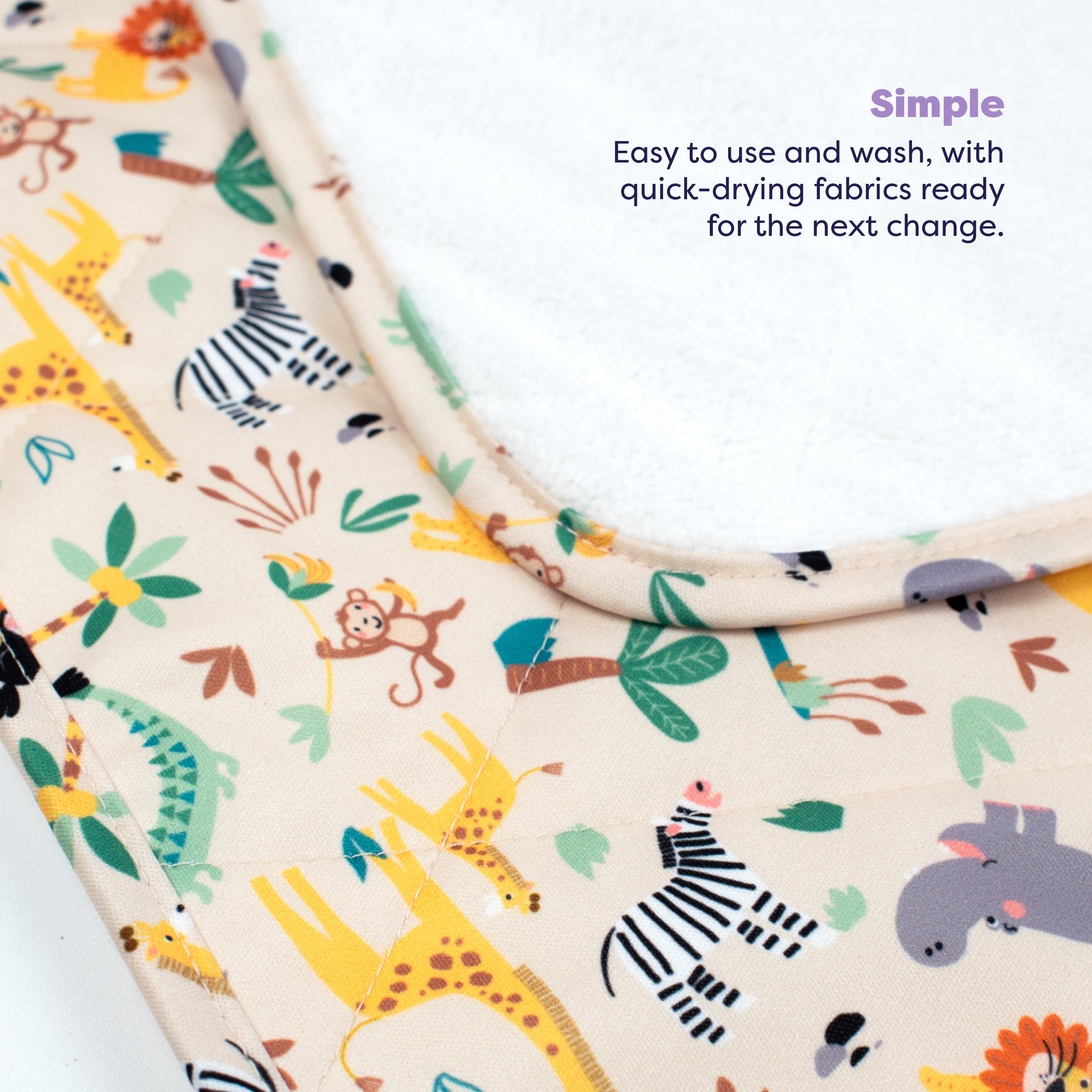 On-The-Move Baby Changing Mat in Safari Squad - Bambino Mio (EU)