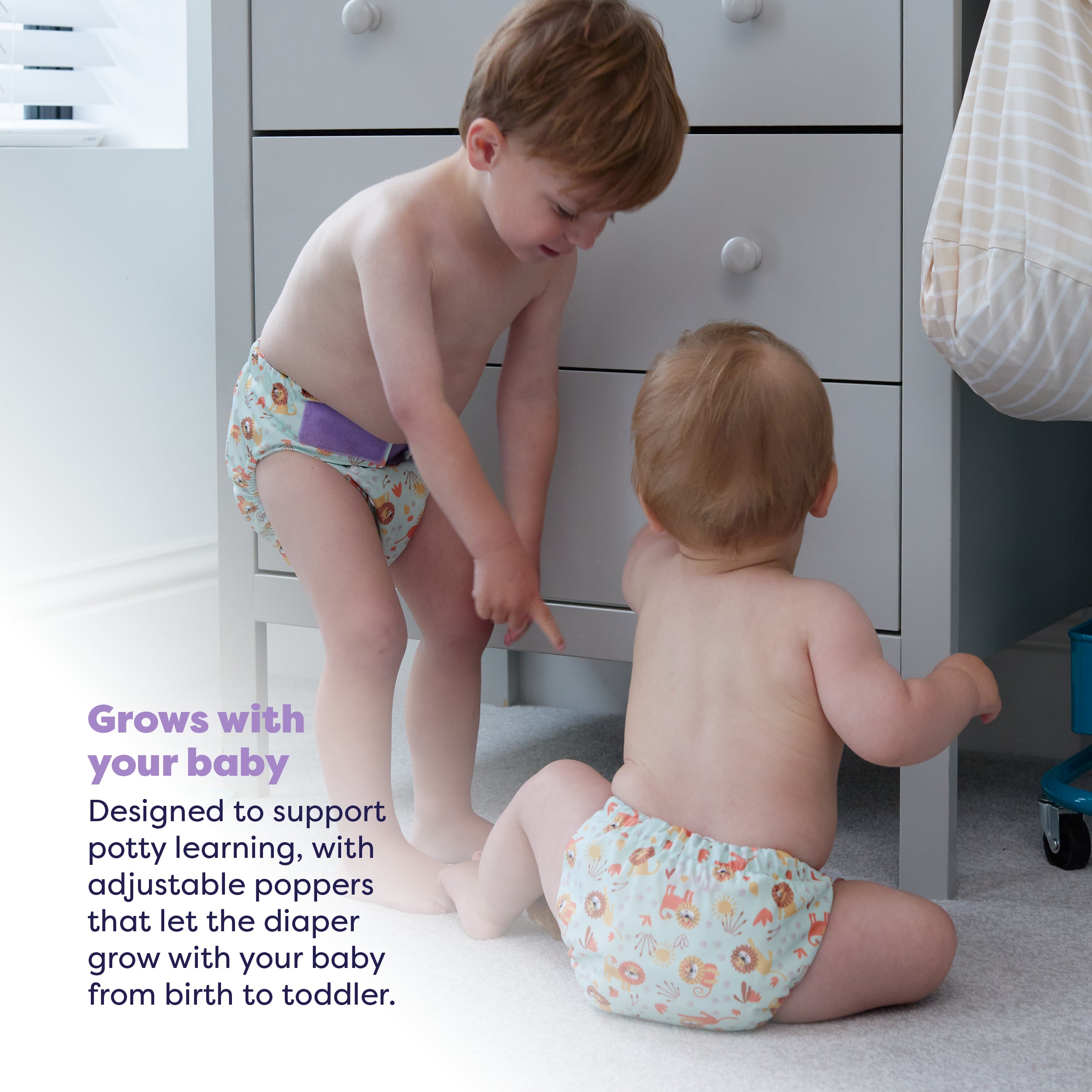 Revolutionary Reusable Diaper in Cool Cats - Bambino Mio (EU)