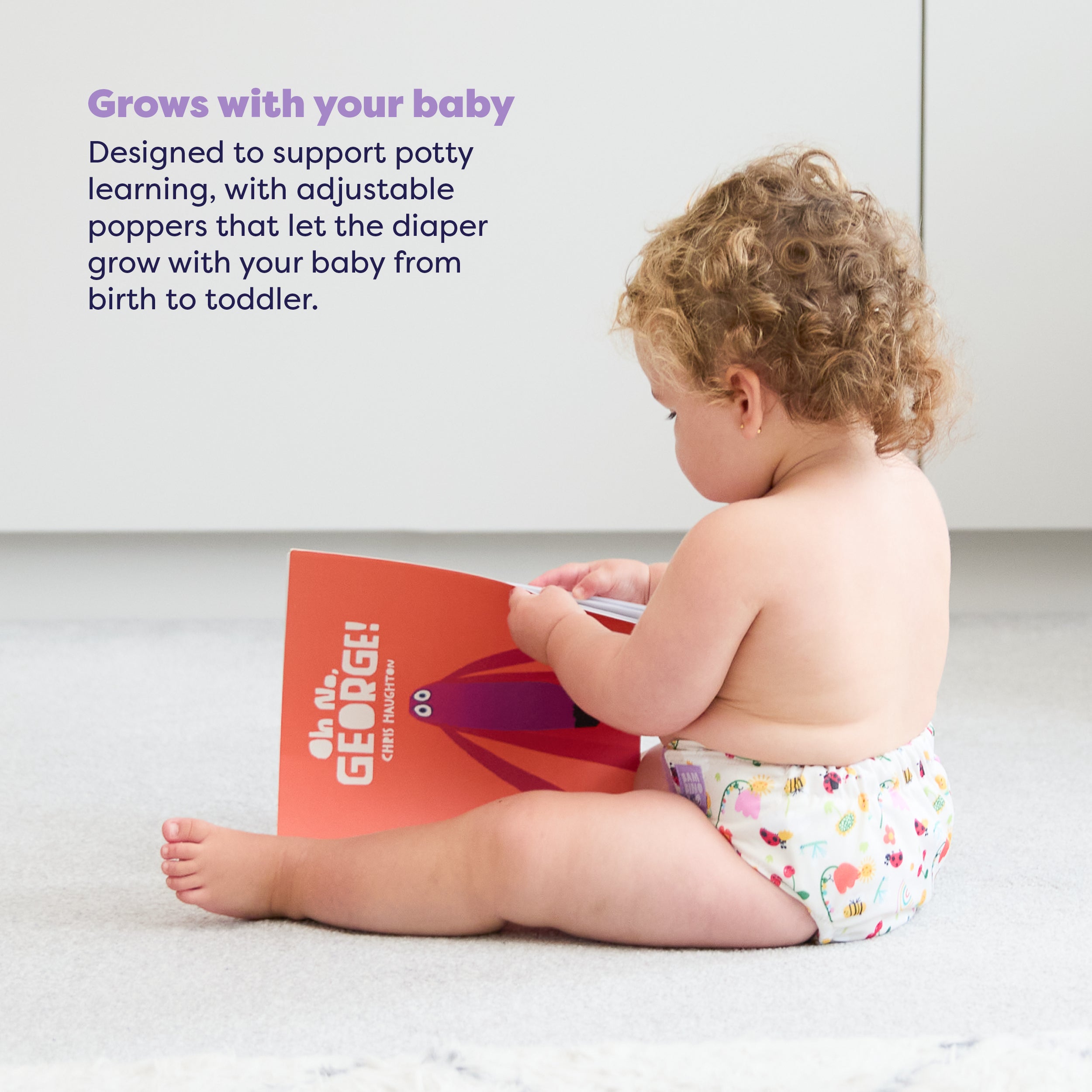 Revolutionary Reusable Diaper in Sunshine Friends - Bambino Mio (EU)