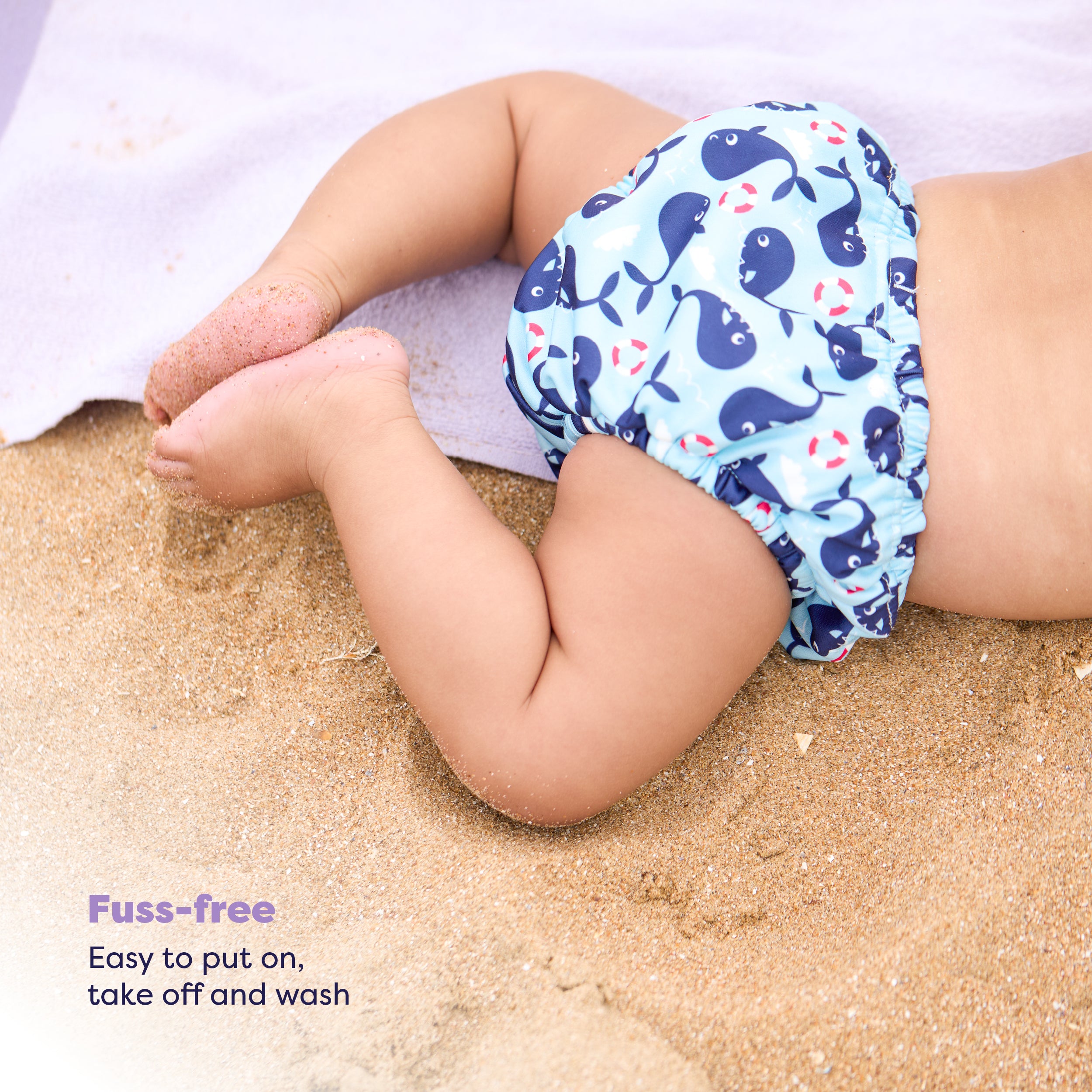 Reusable Swim Diaper in Blue Whale - Bambino Mio (EU)