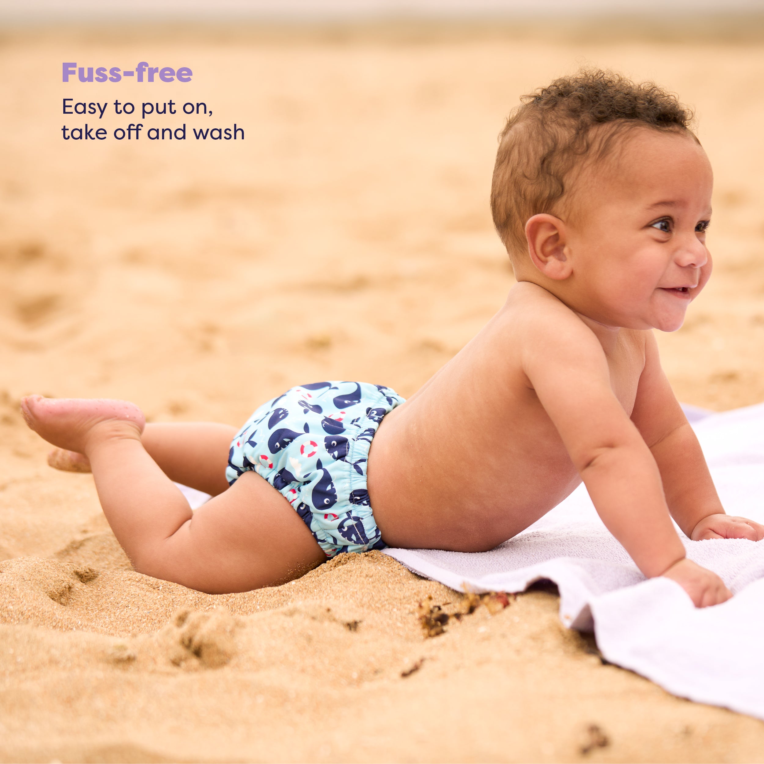 Reusable Swim Diaper in Blue Whale