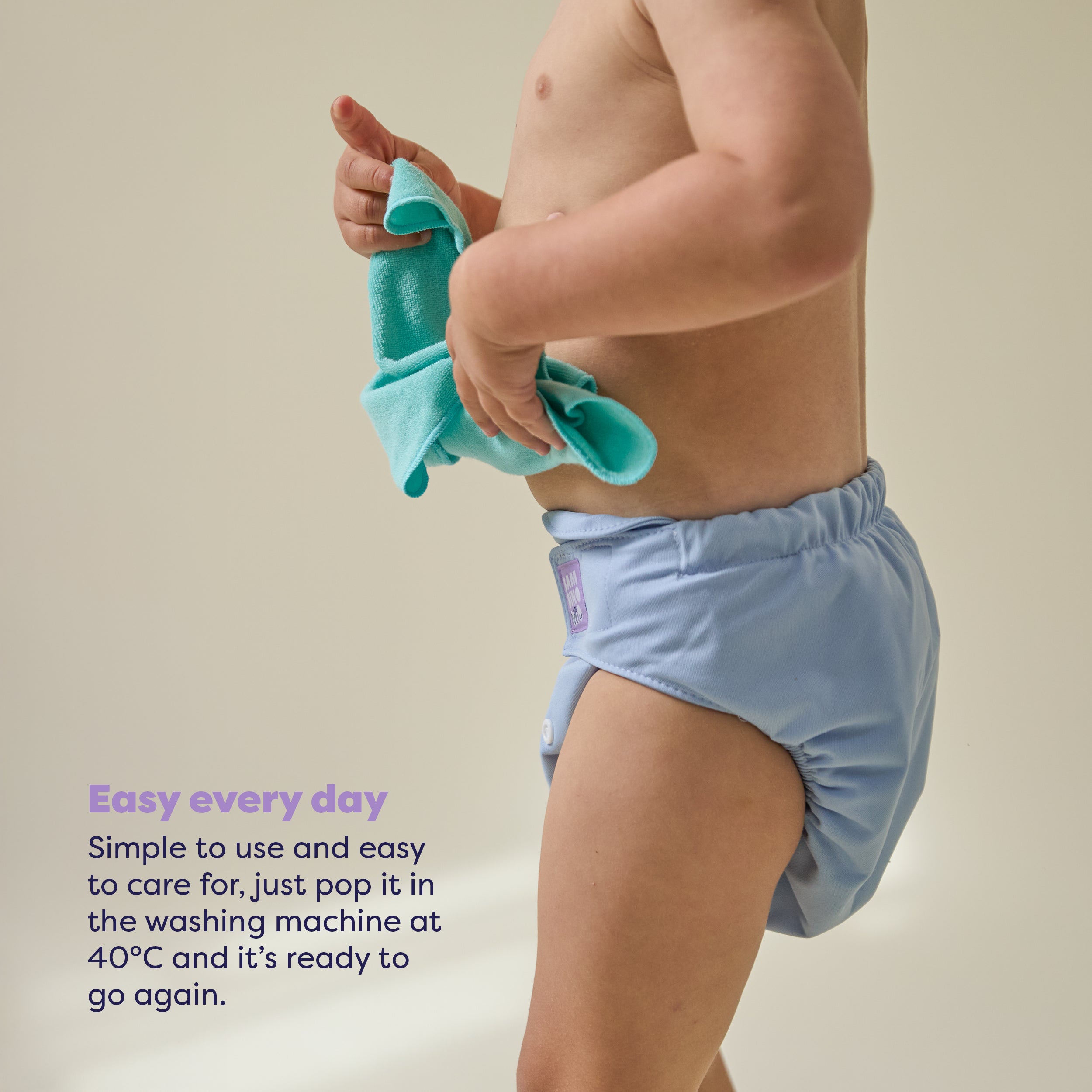 Revolutionary Reusable Diaper in Blue - Bambino Mio (EU)