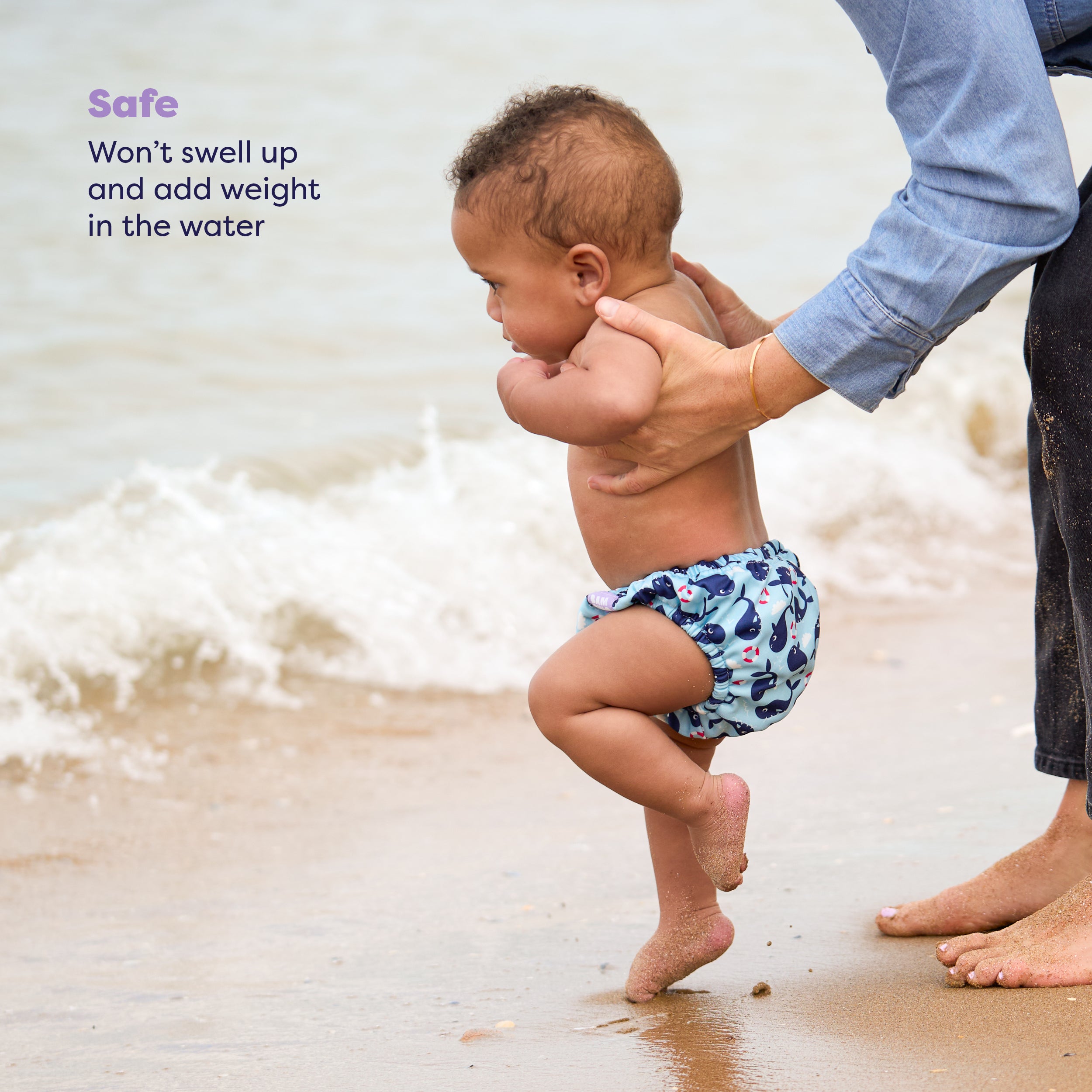 Reusable Swim Diaper in Blue Whale