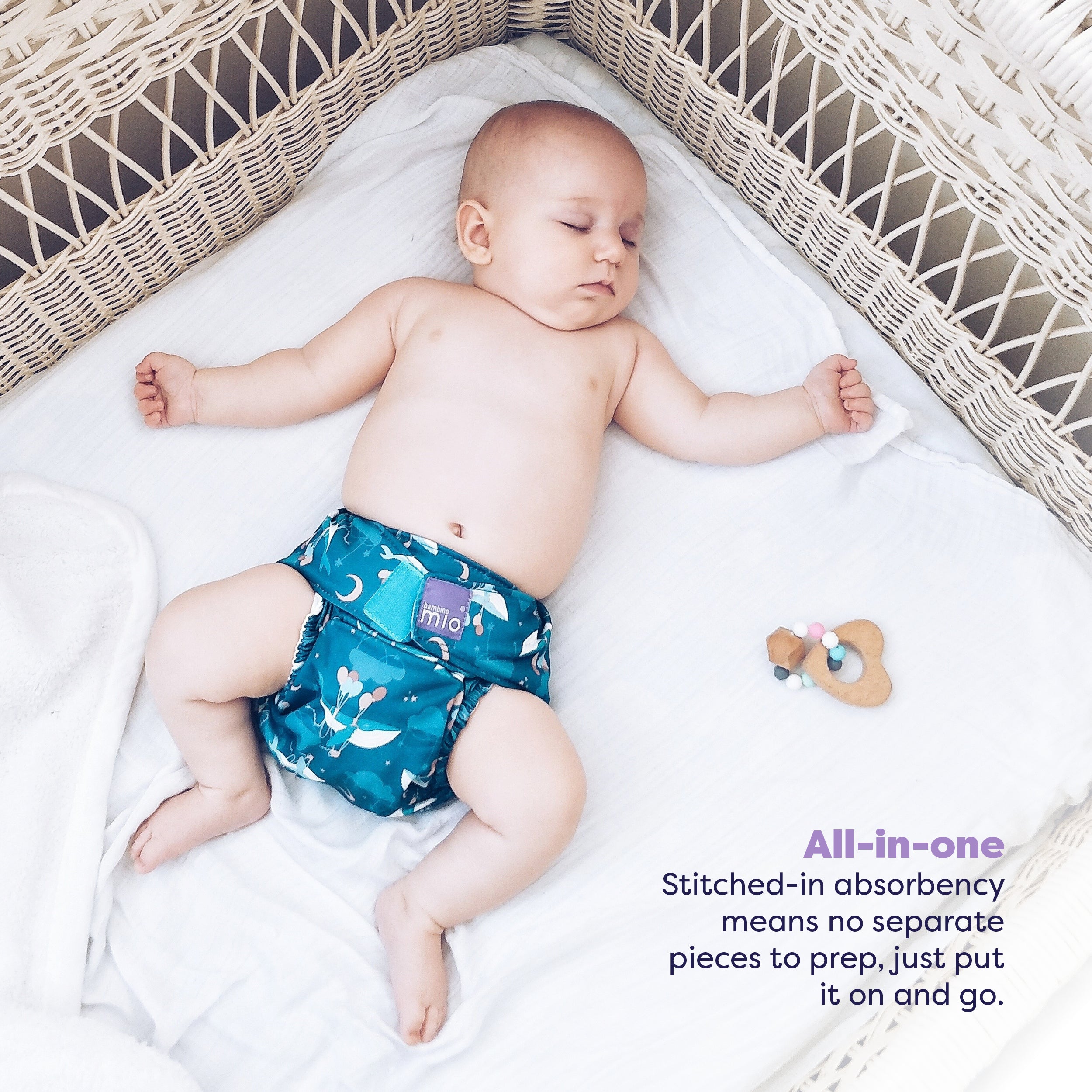 5 Pack Miosolo All-in-One Reusable Diaper in Animal - Bambino Mio (EU)