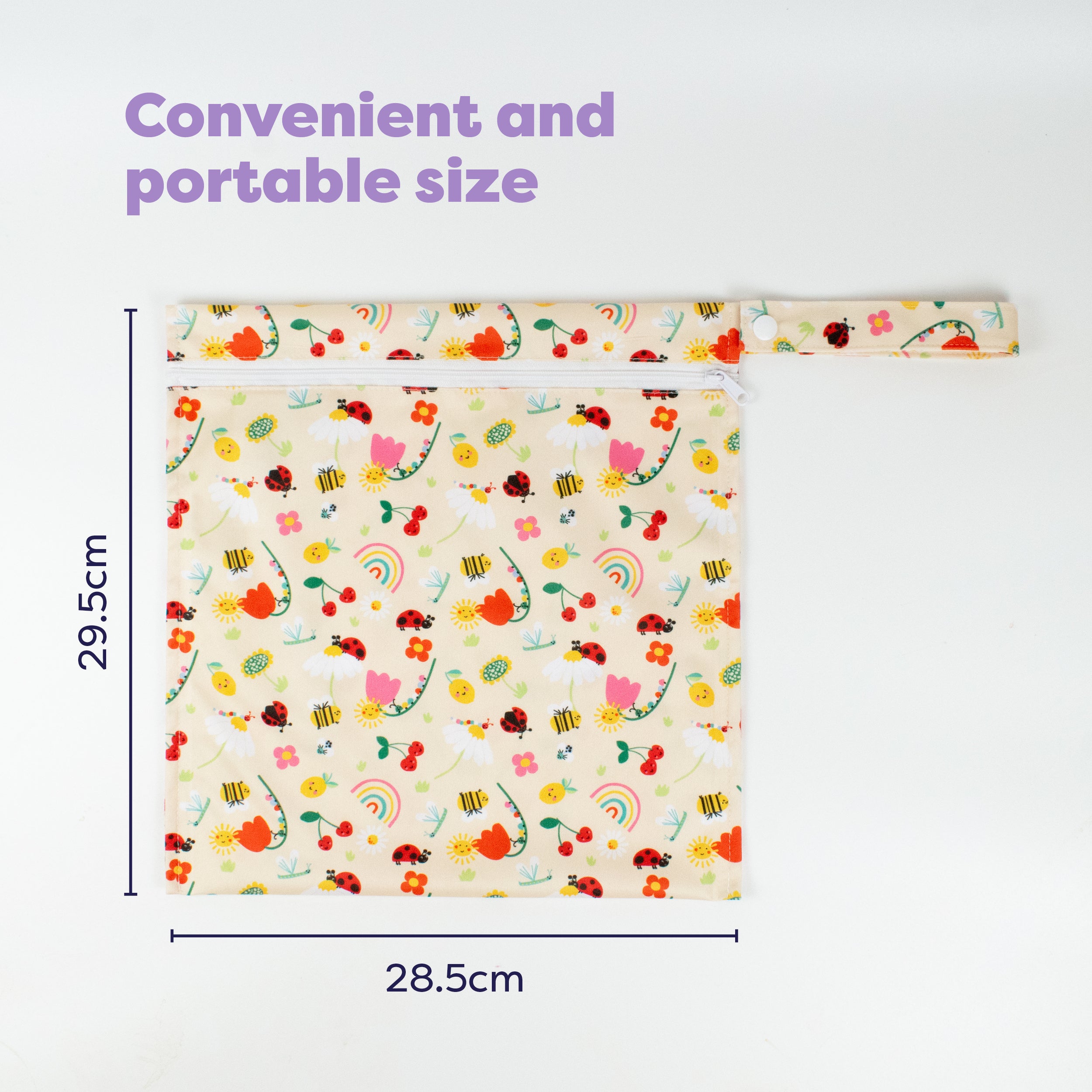Out and About Waterproof Wet Diaper Bag in Sunshine Friends - Bambino Mio (EU)