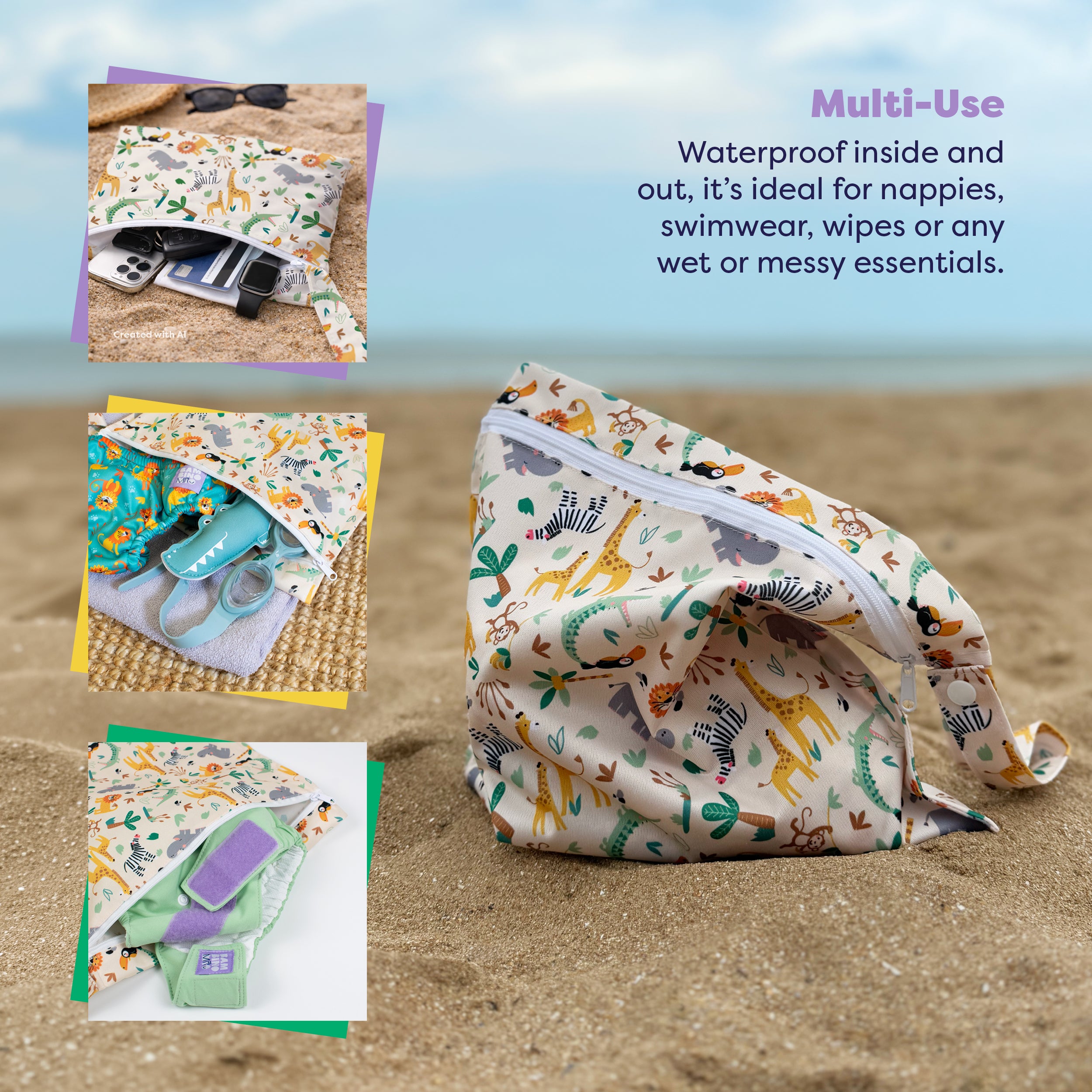The Everything Reusable Diaper Bundle in Pastels - Bambino Mio (EU)