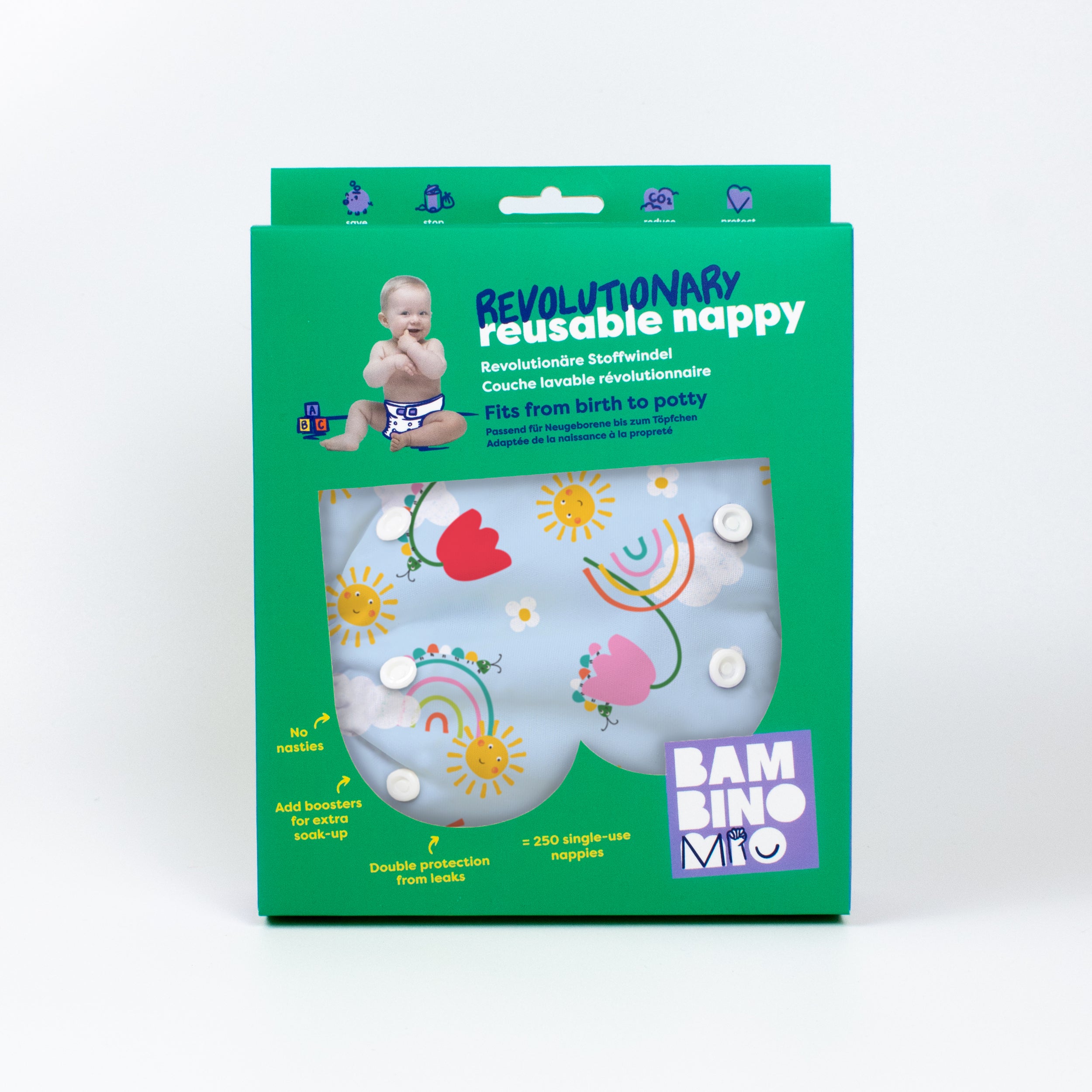 Revolutionary Reusable Diaper in Happy Days - Bambino Mio (EU)