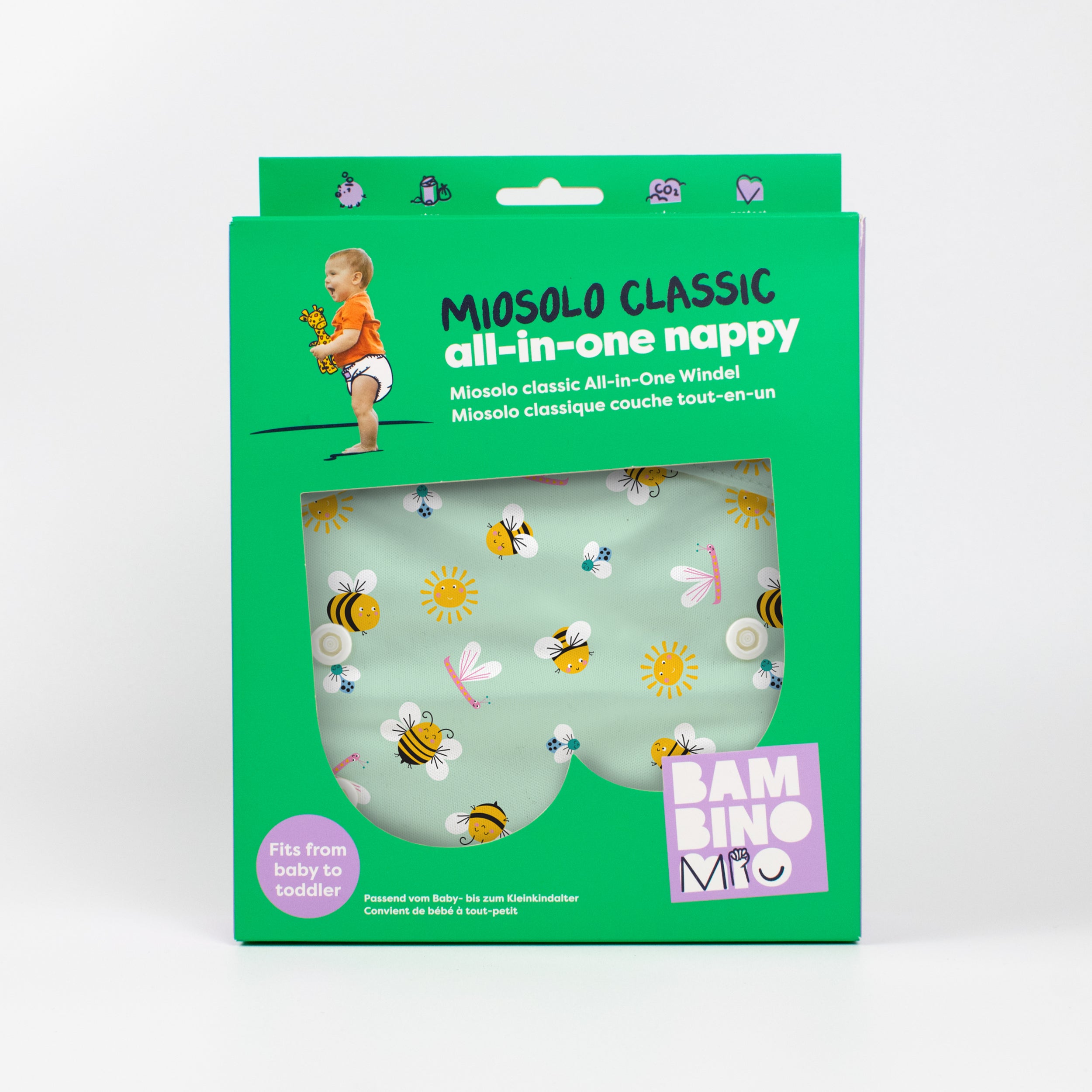 Miosolo All-In-One Reusable Diaper in Fly High