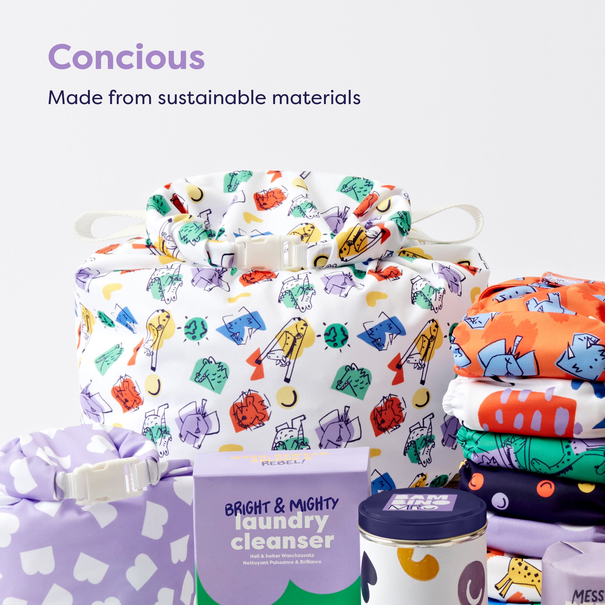 Out & About Wet Diaper Bag in Cloud Nine - Bambino Mio (EU)