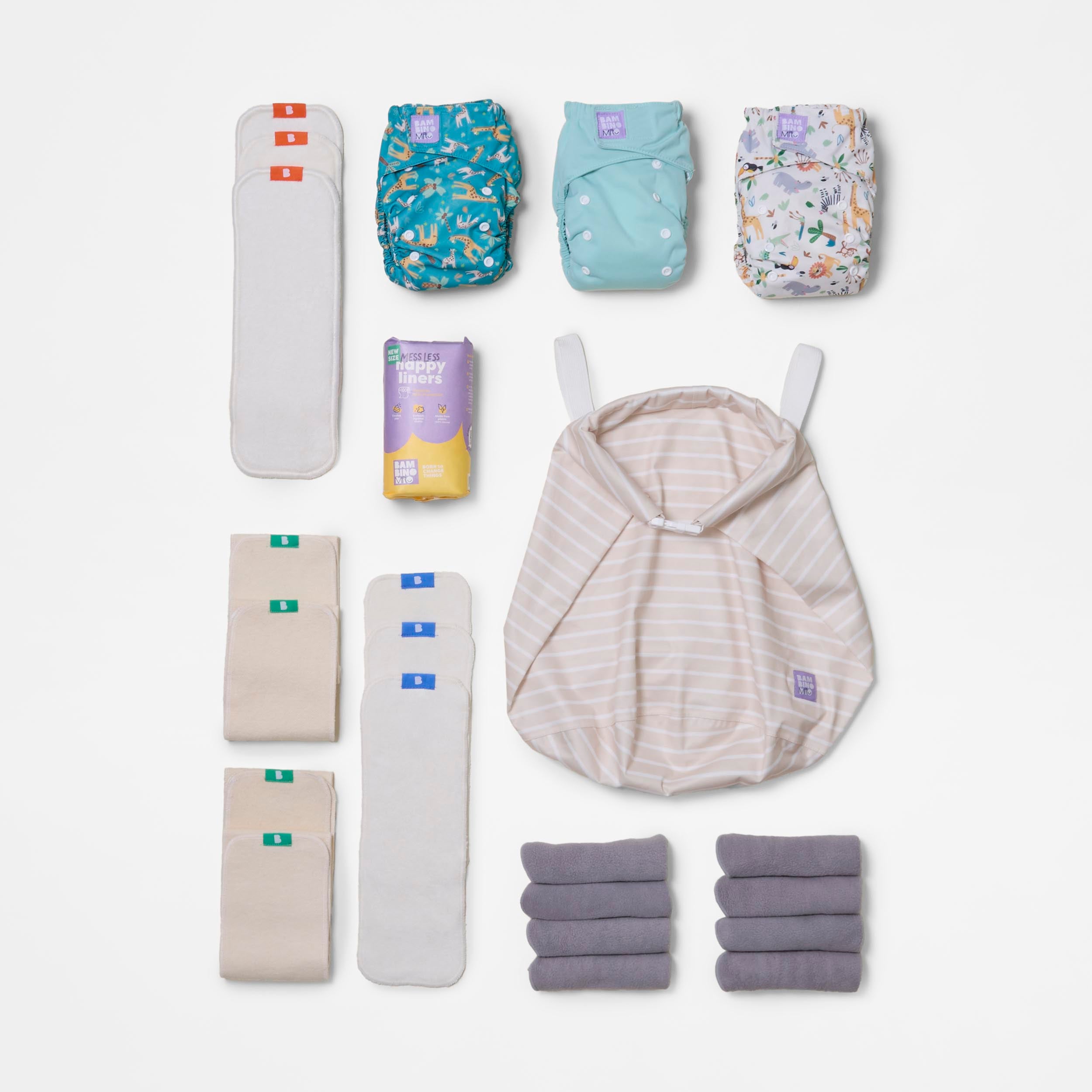 The Day-Out Reusable Nappy Bundle in Wild Life - Bambino Mio (EU)