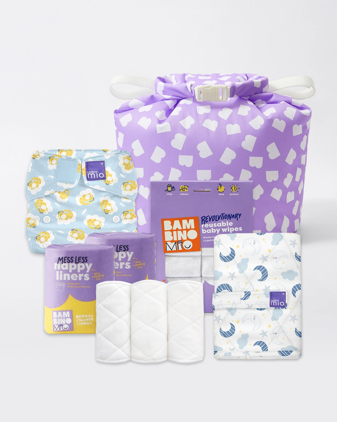 Reusable Diaper Bundle (3 months to toddler) - Dreamland - Bambino Mio (EU)