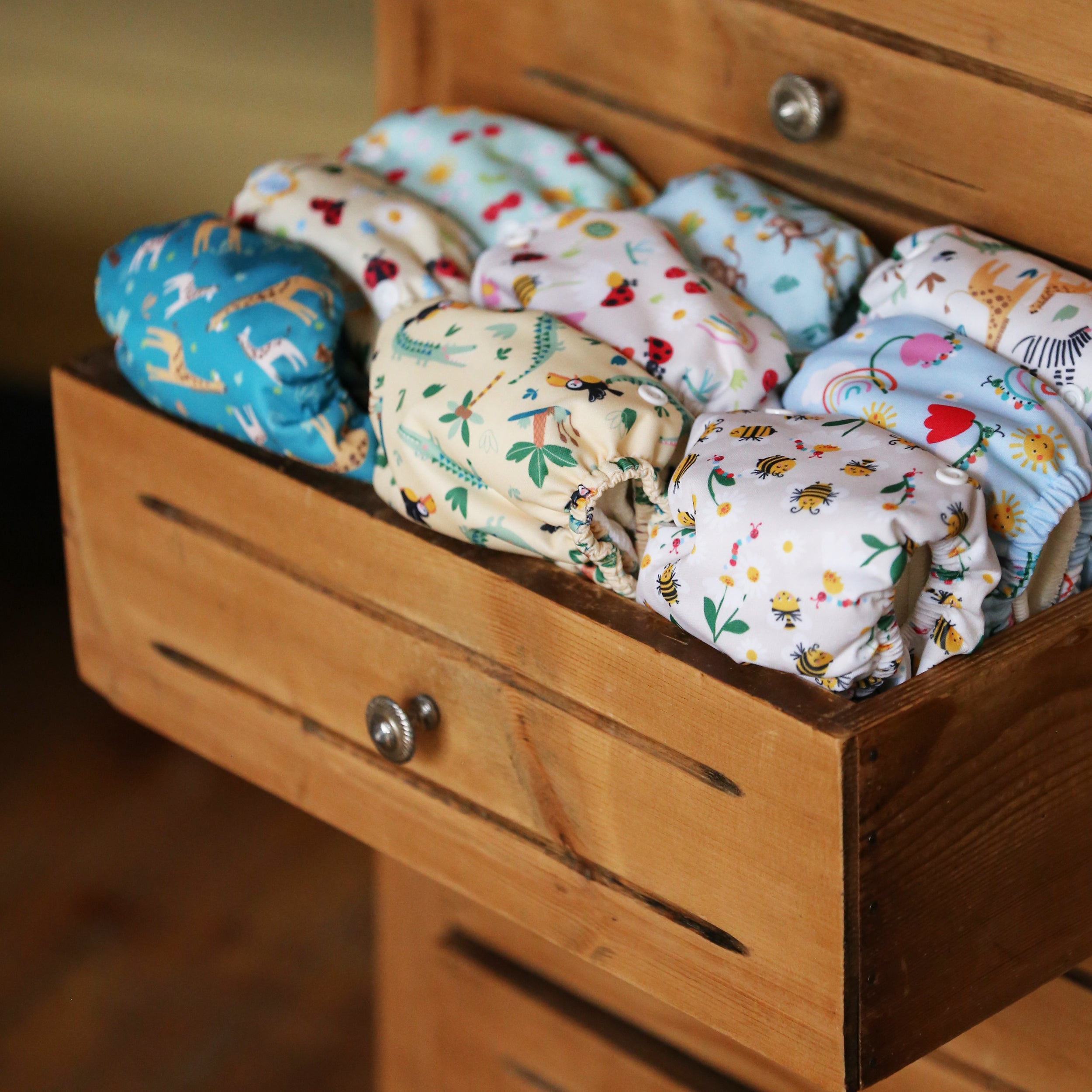 The Everything Reusable Diaper Bundle in Garden Party