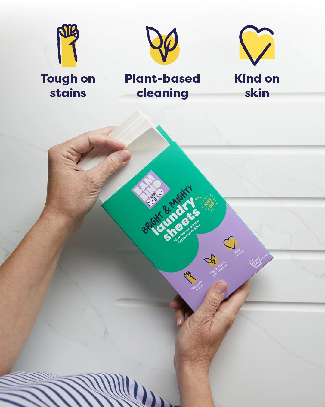 Bright & Might Laundry Sheets 3 Pack - FREE GIFT with 45€ Spend - Bambino Mio (EU)