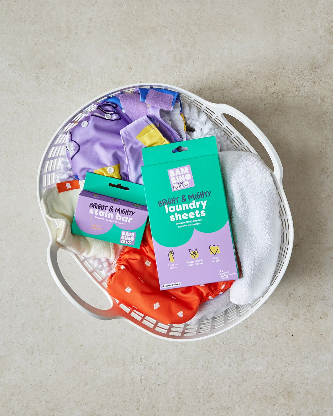 Bright & Mighty Eco-Friendly Laundry Sheets - Bambino Mio (EU)