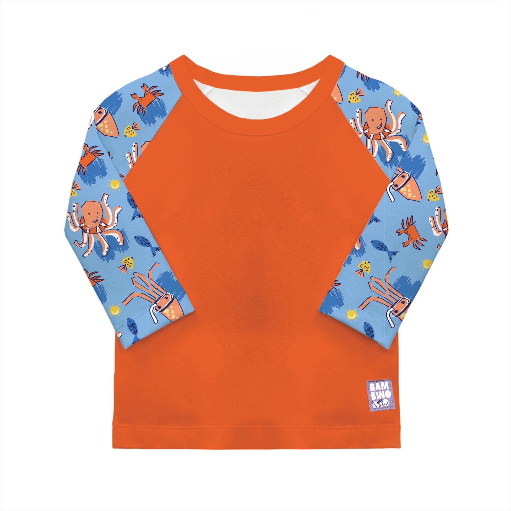 UPF 40+ Soft and Gentle Protective Swim Rash Vest in Wave Patrol - Bambino Mio (EU)