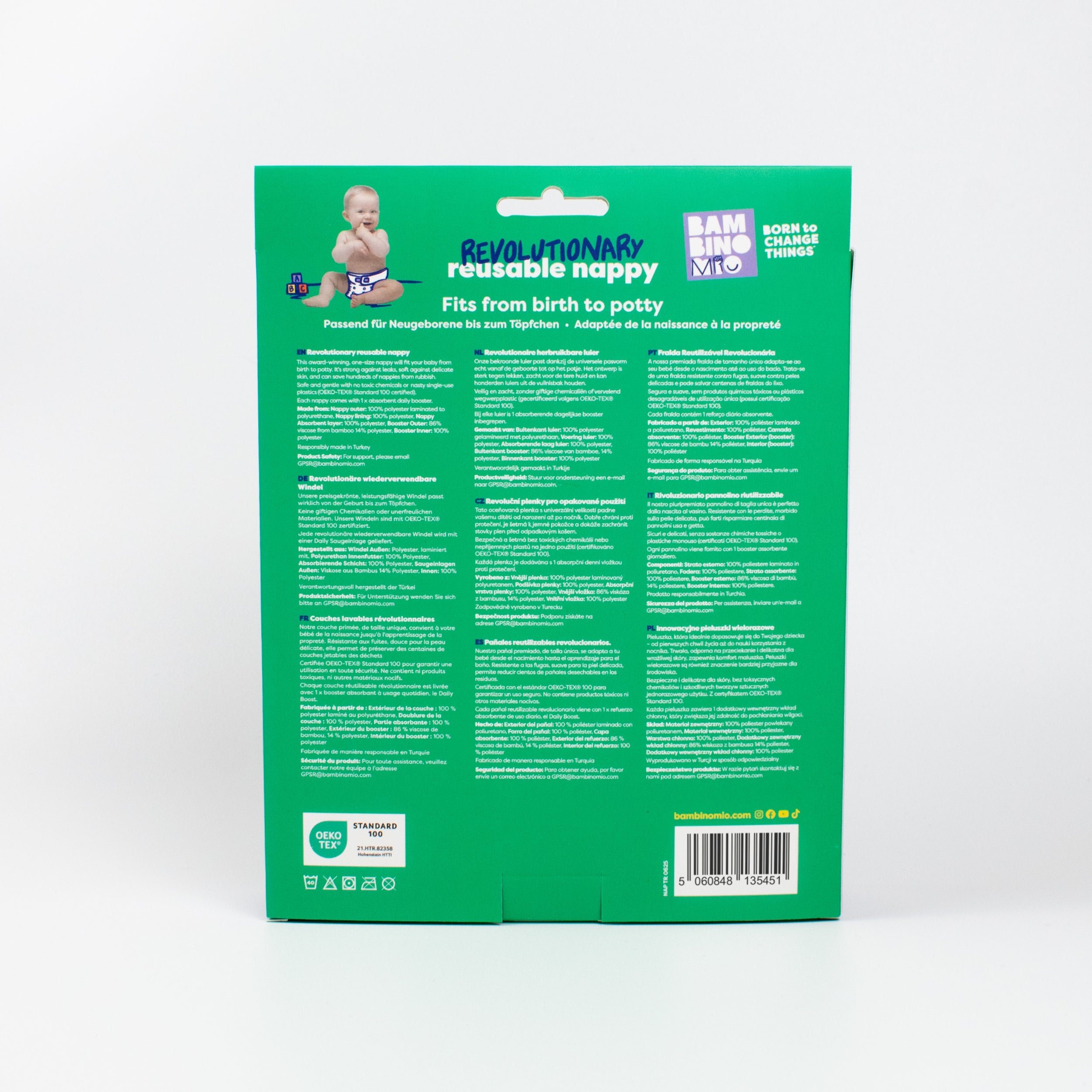 Revolutionary Reusable Diaper in River Rascals - Bambino Mio (EU)