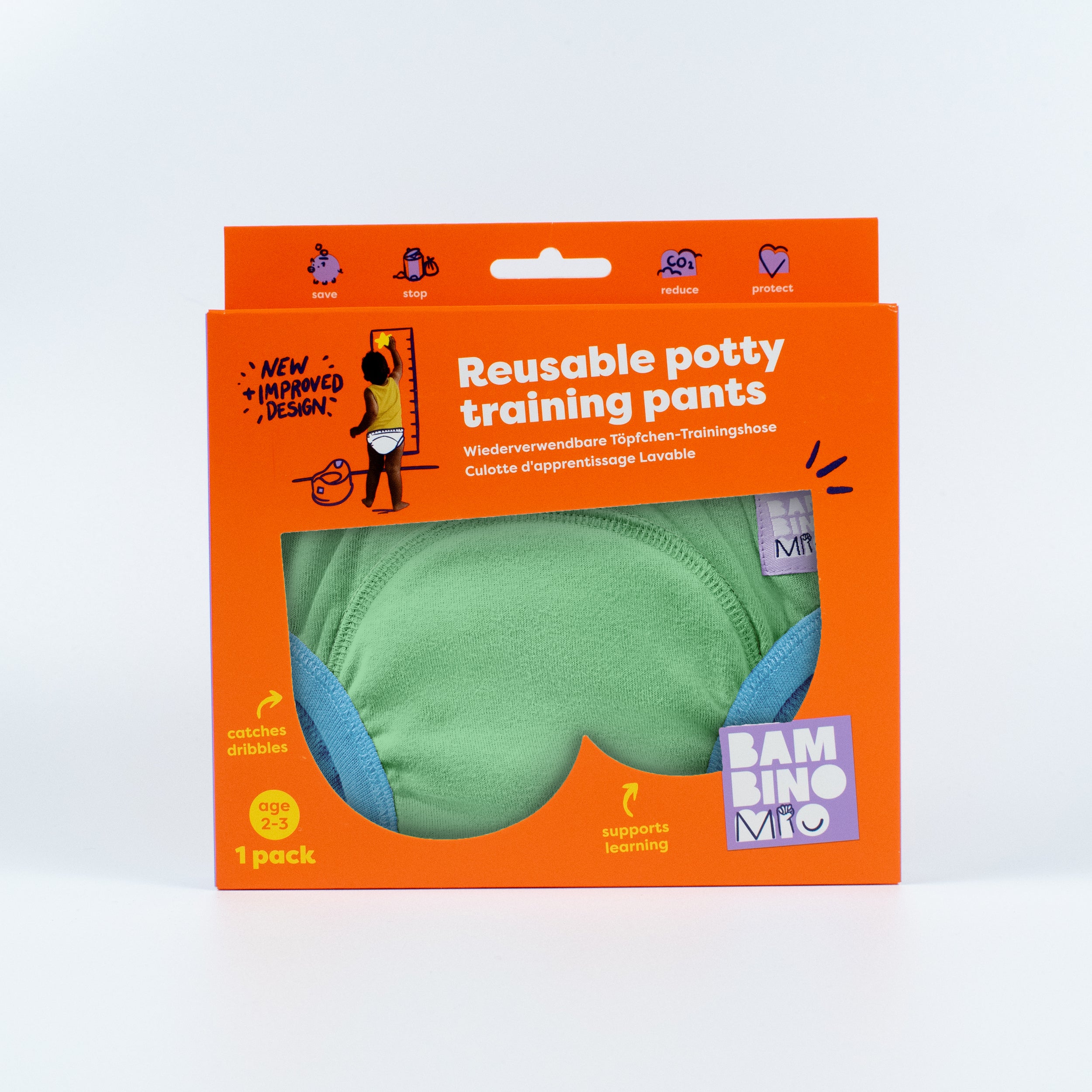 NEW: Reusable Potty Training Pants in Fern - Elite - Bambino Mio (EU)