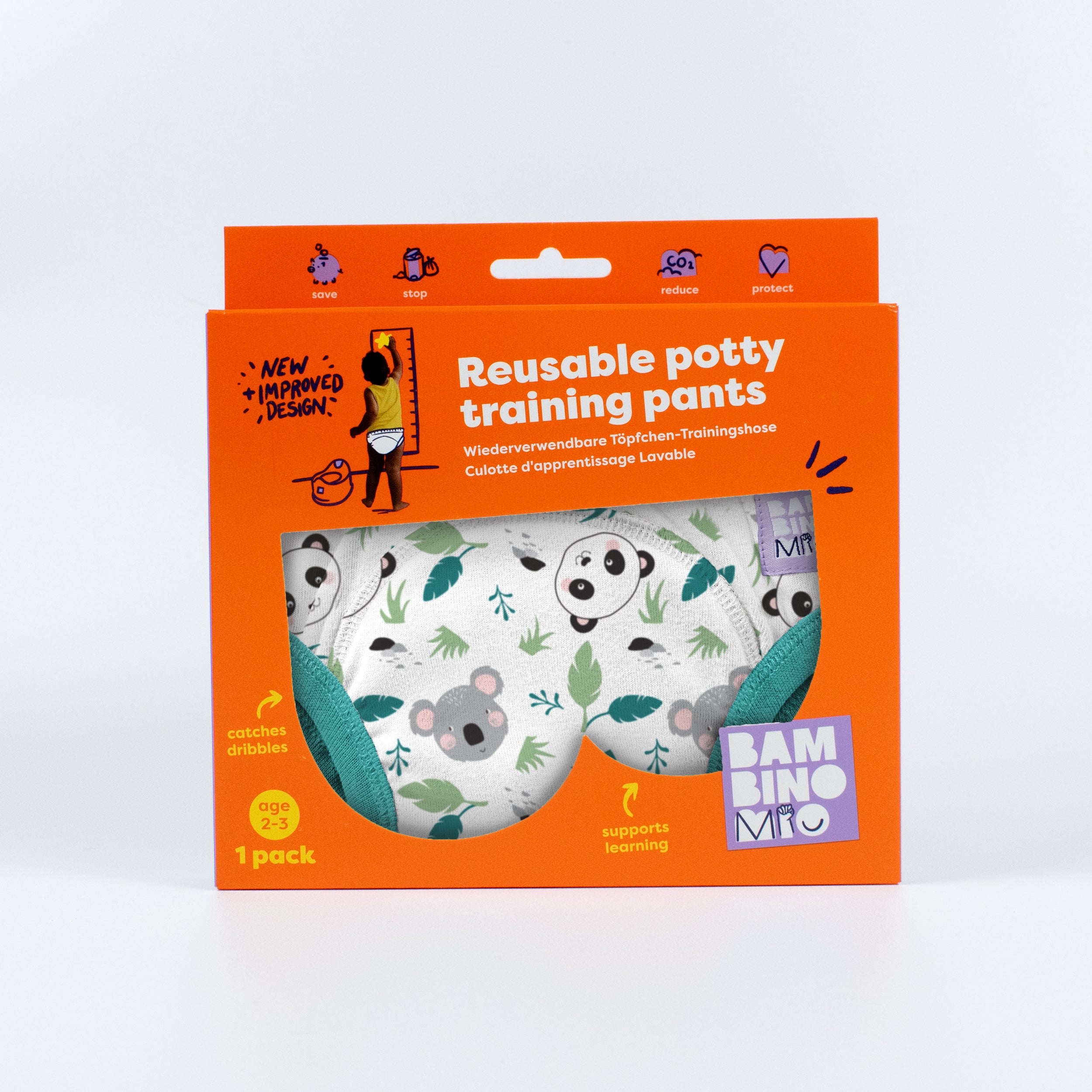 NEW: Reusable Potty Training Pants in Little Paws - Elite - Bambino Mio (EU)
