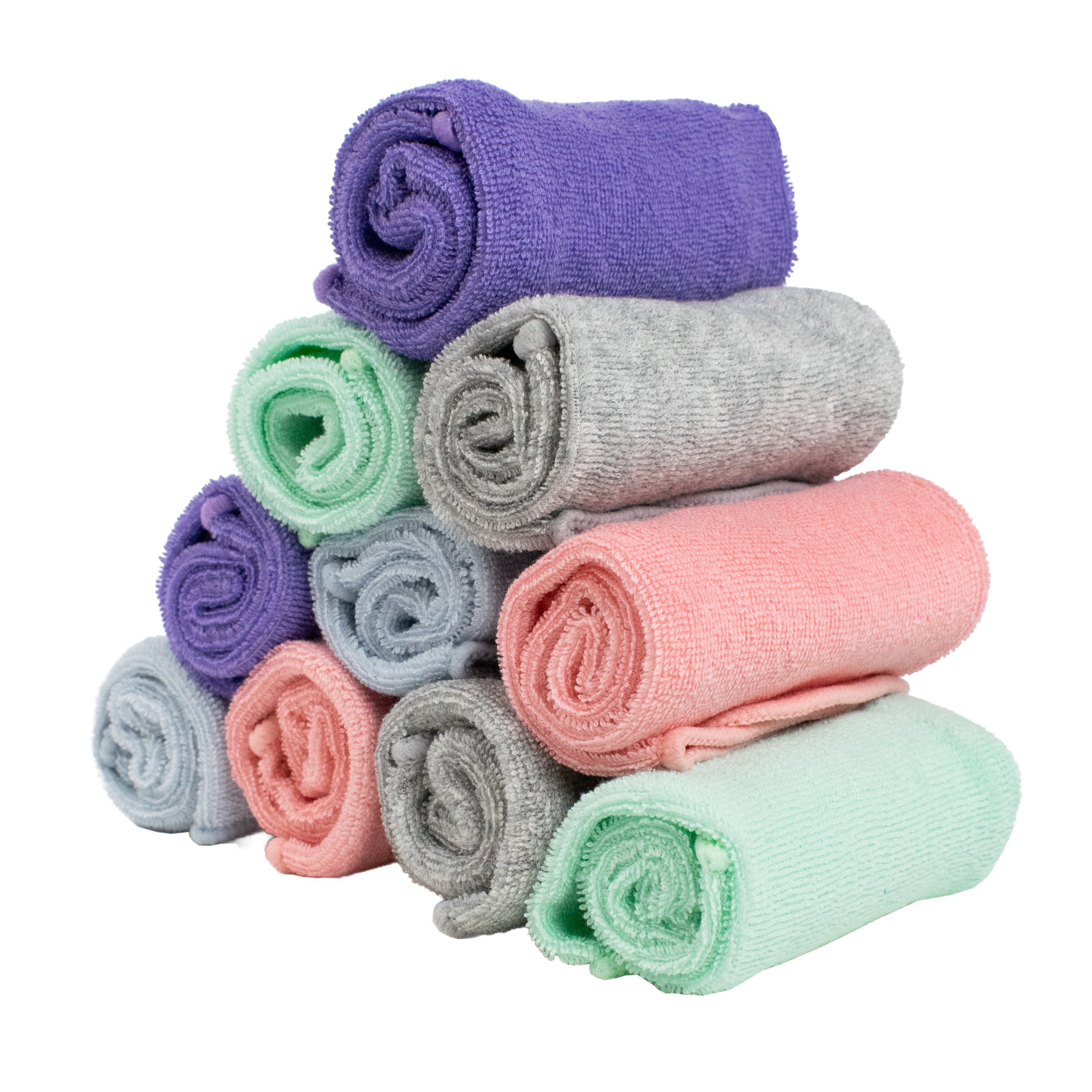 Reusable Baby Wipes for Sensitive Skin 10 Pack in Cloud - Bambino Mio (EU)