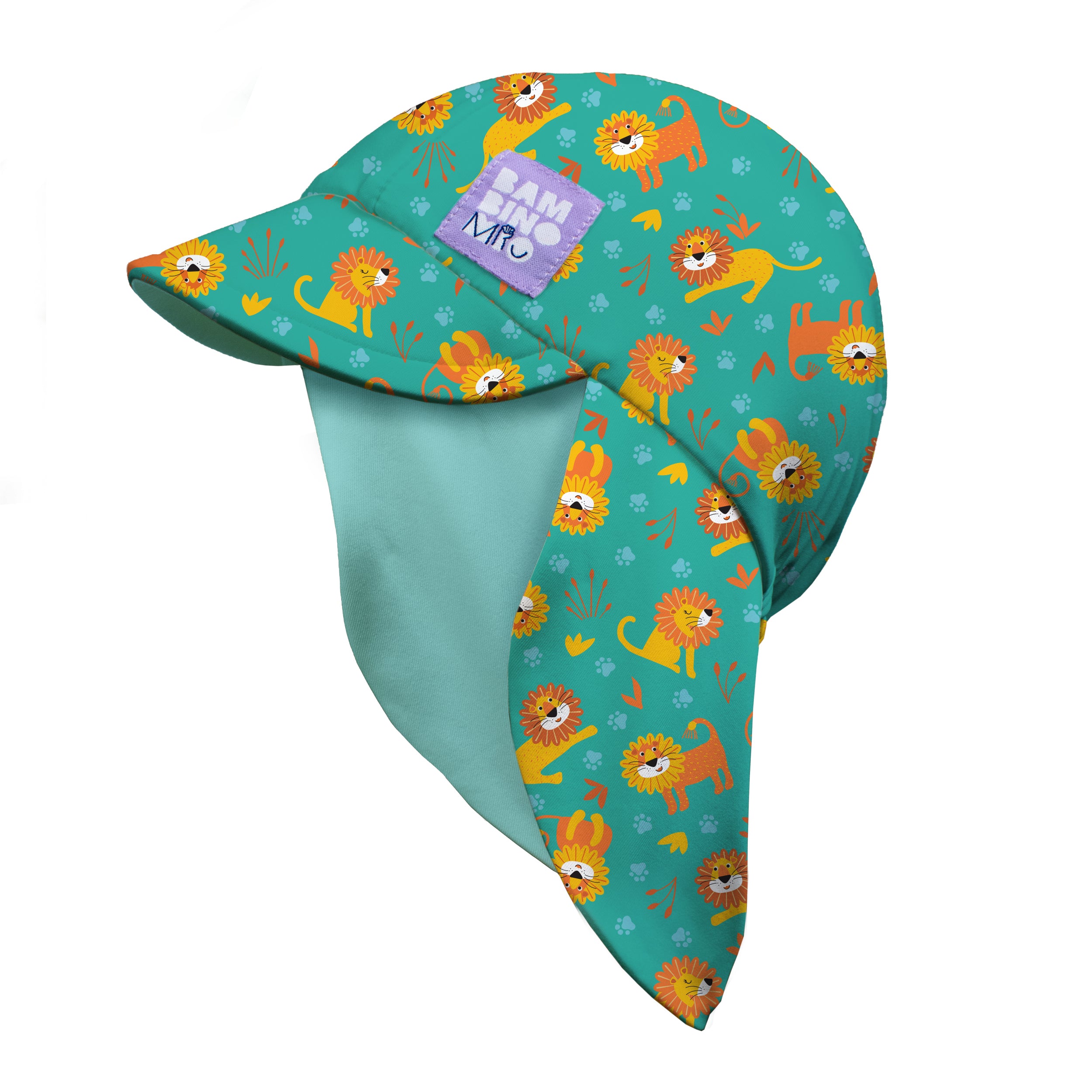 UPF 40+ Reversible Swim Hat for Babies and Toddlers in Cool Cats - Bambino Mio (EU)