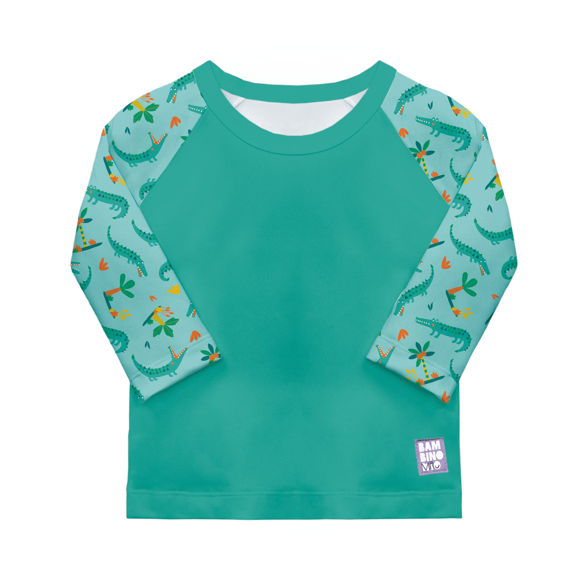 UPF 40+ Soft and Gentle Protective Beach Rash Vest in Crafty Croc - Bambino Mio (EU)