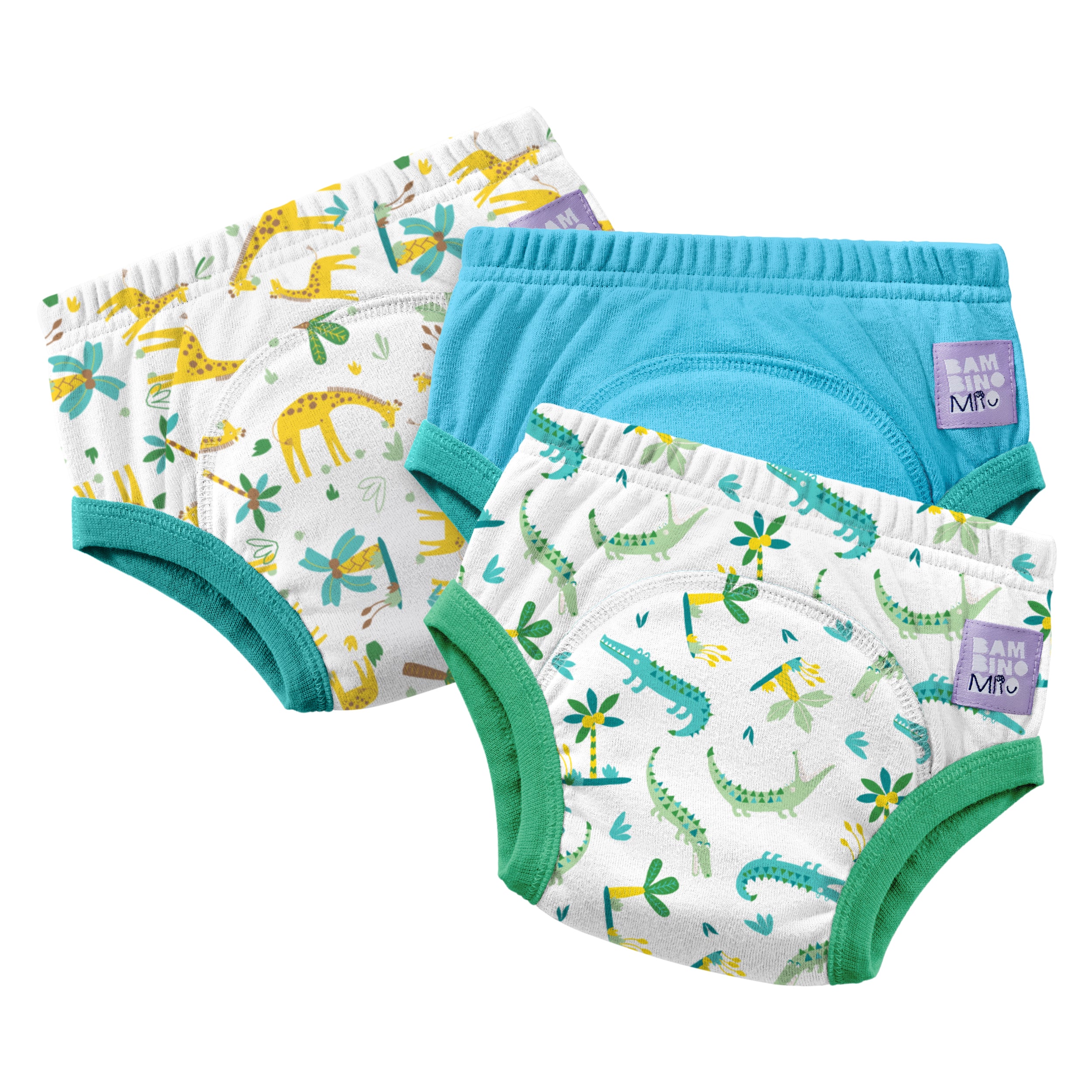 Reusable Potty Training Pants 3 Pack in Wild Life - New and Improved! - Bambino Mio (EU)
